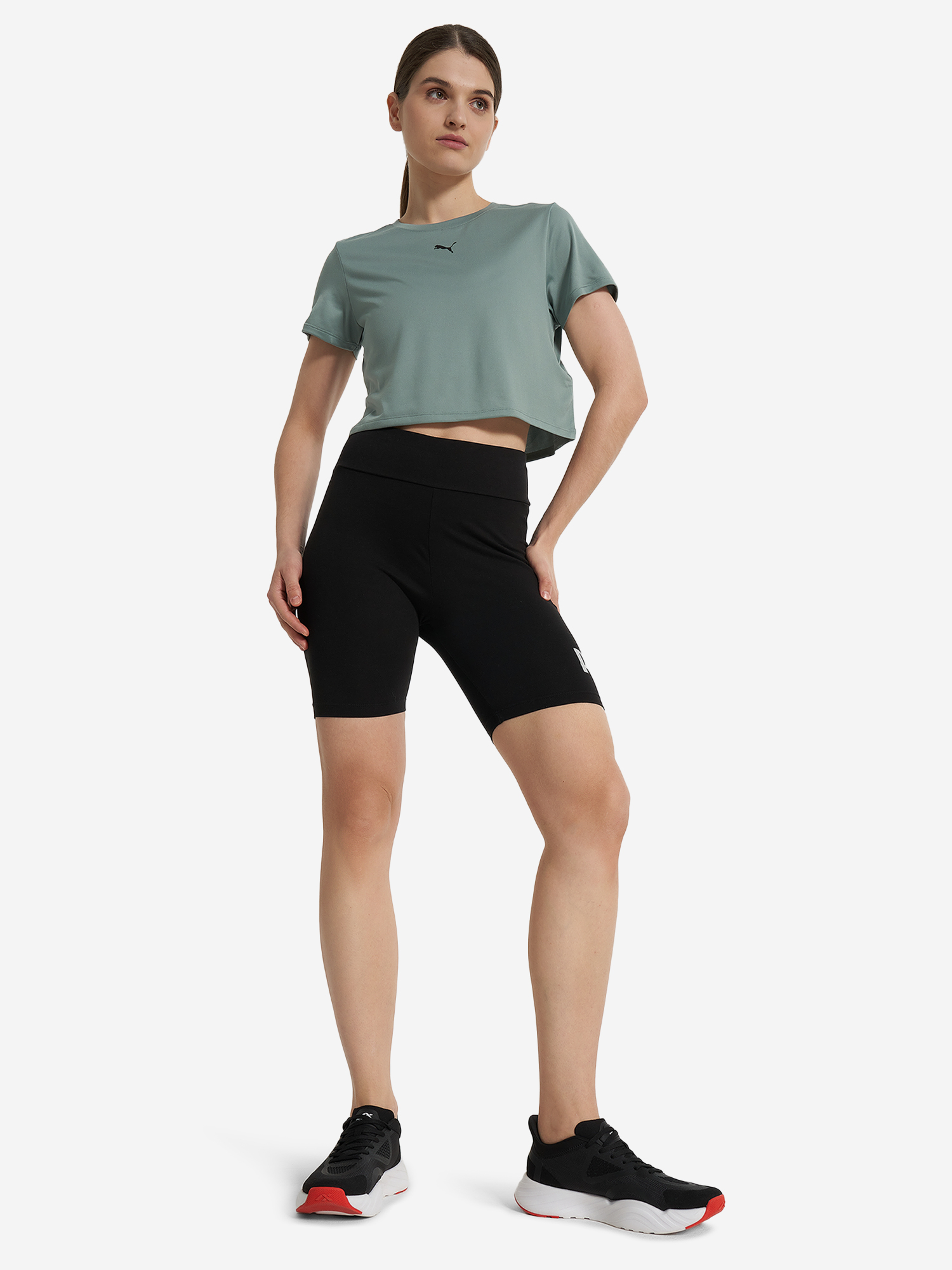 Футболка женская PUMA Tad Essential Baby, Зеленый 4