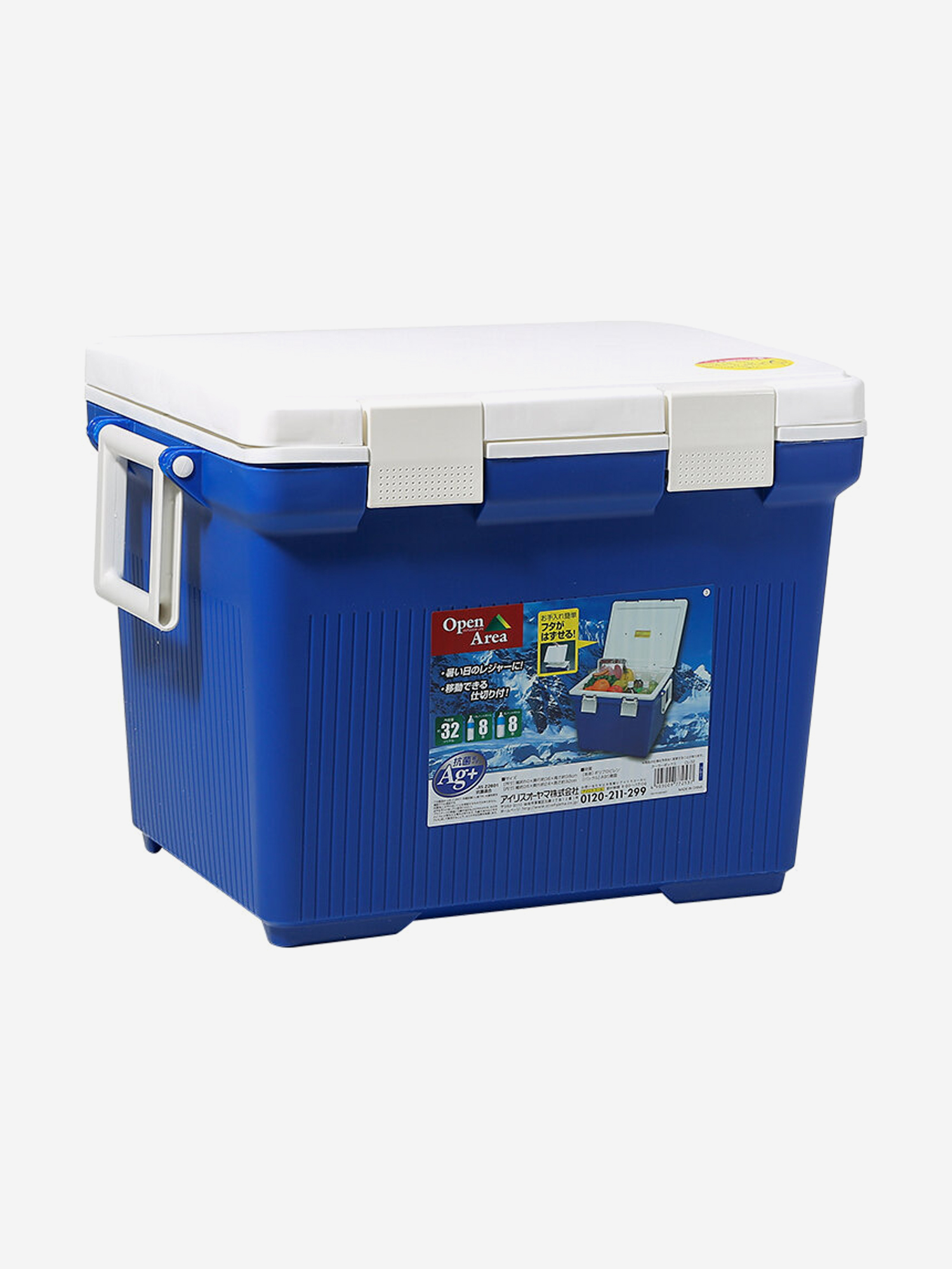 Термобокс IRIS OHYAMA Cooler Box CL-32, 32 литра синий/белый, Синий термобокс iris ohyama hugel vacuum cooler box tc 40 40 литров