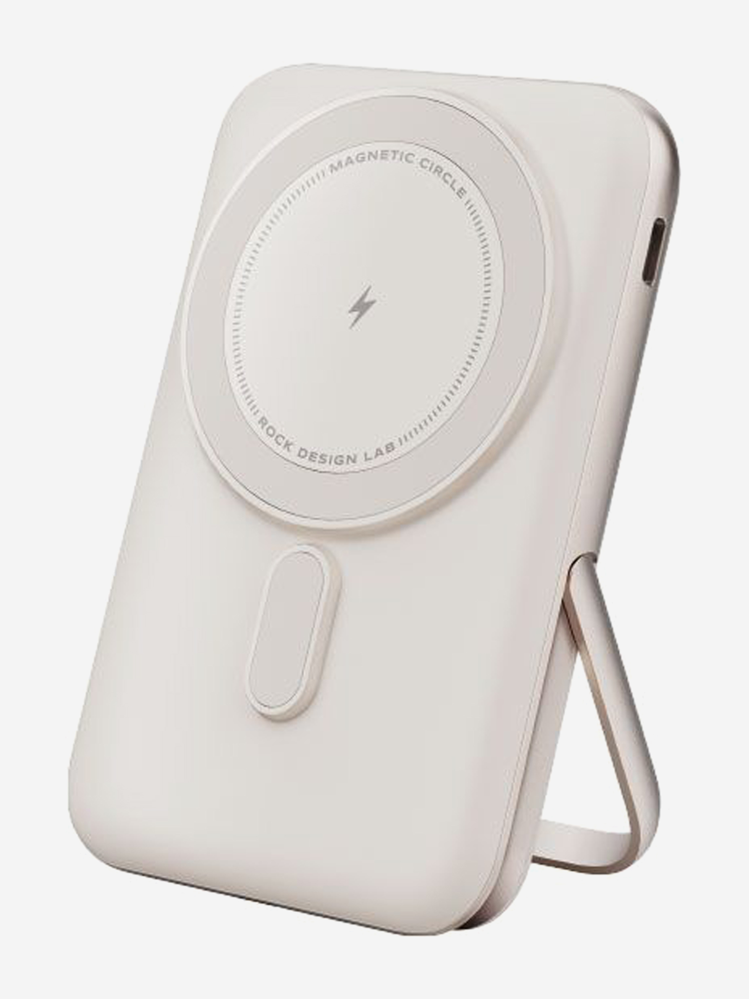 

Беспроводной внешний аккумулятор магнитный с индикатором заряда 30W Rock PD 20W Magnetic Holder Wireless Charging Power Bank 10 000 Mah. 30W PD30W белый, Белый