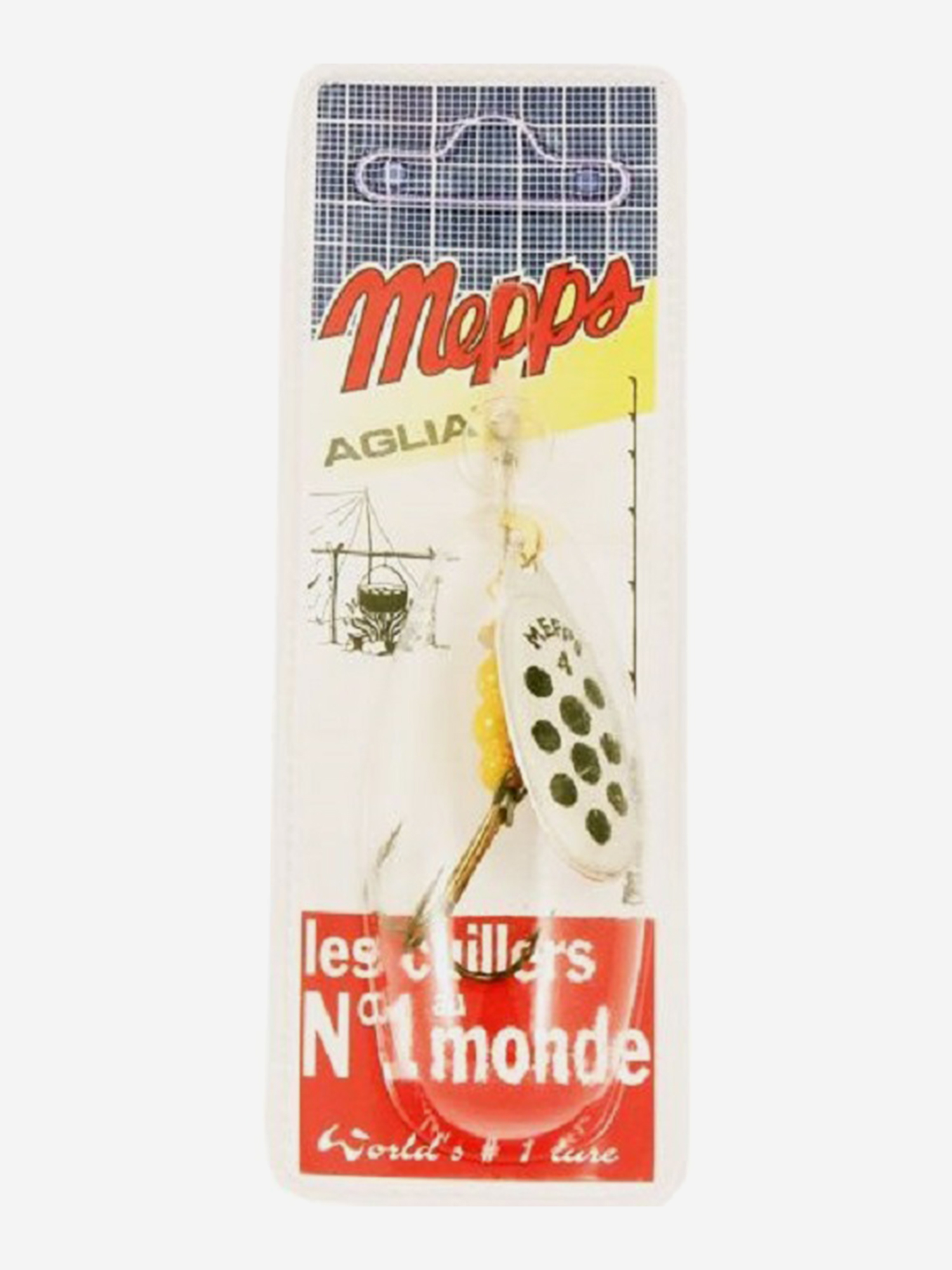 

Блесна вращающаяся MEPPS "Aglia PTS Noirs AG" №4 (9г) блистер, Серебряный