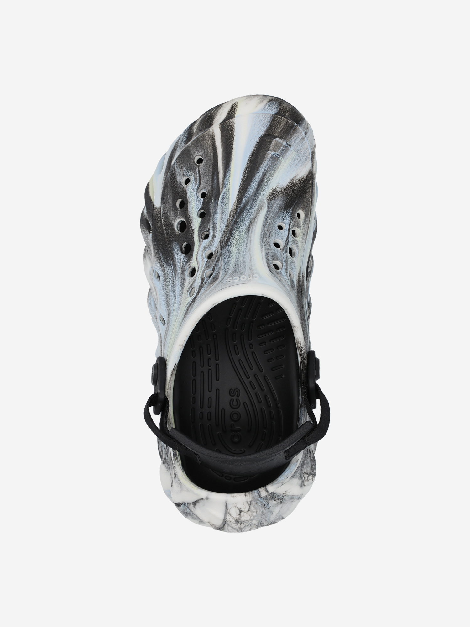 фото Сабо для мальчиков crocs echo glow marbled clog, черный