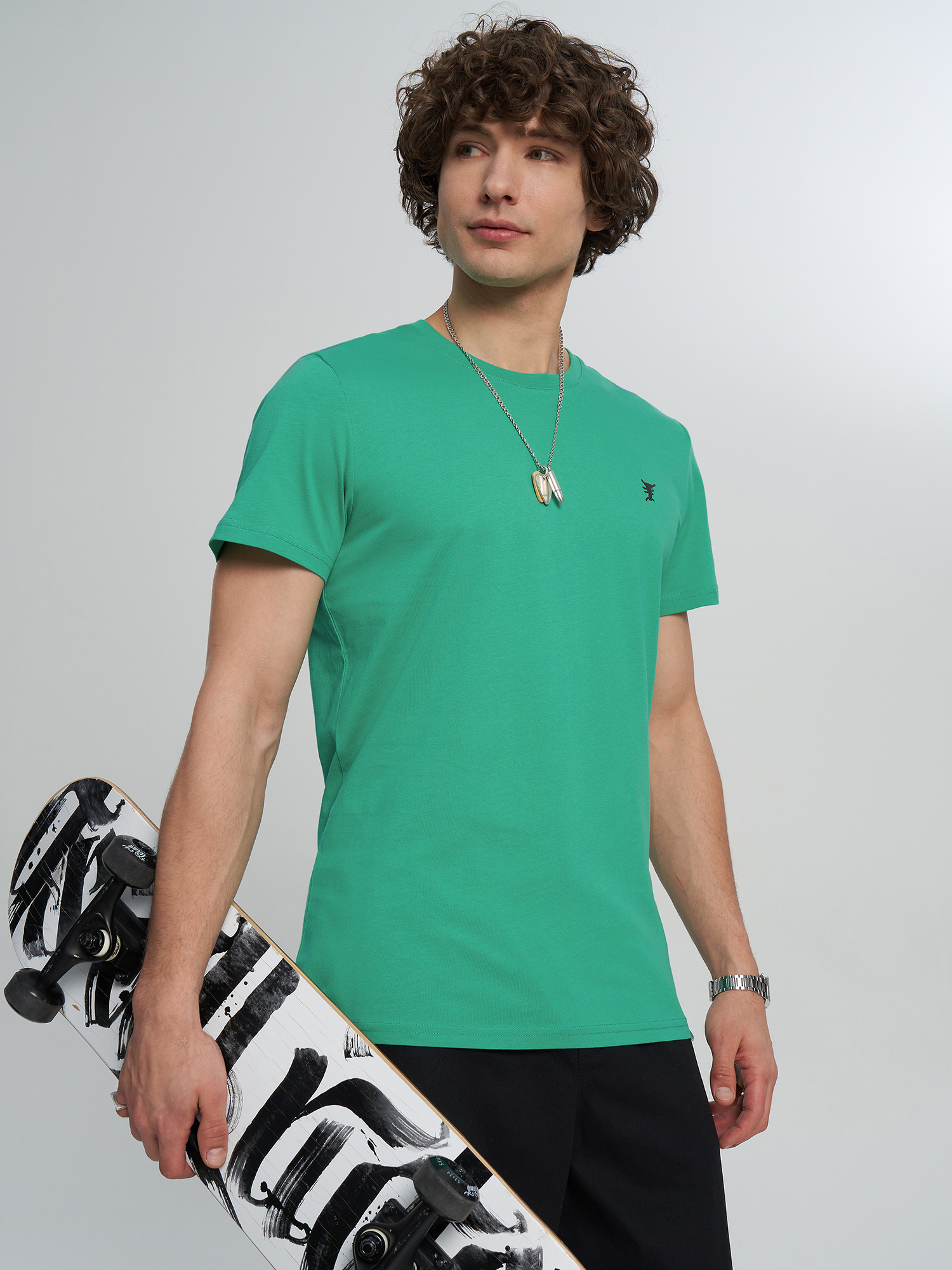 Изображение товара Мужская футболка Termit с рисунком, зауженный крой, хлопок, лето