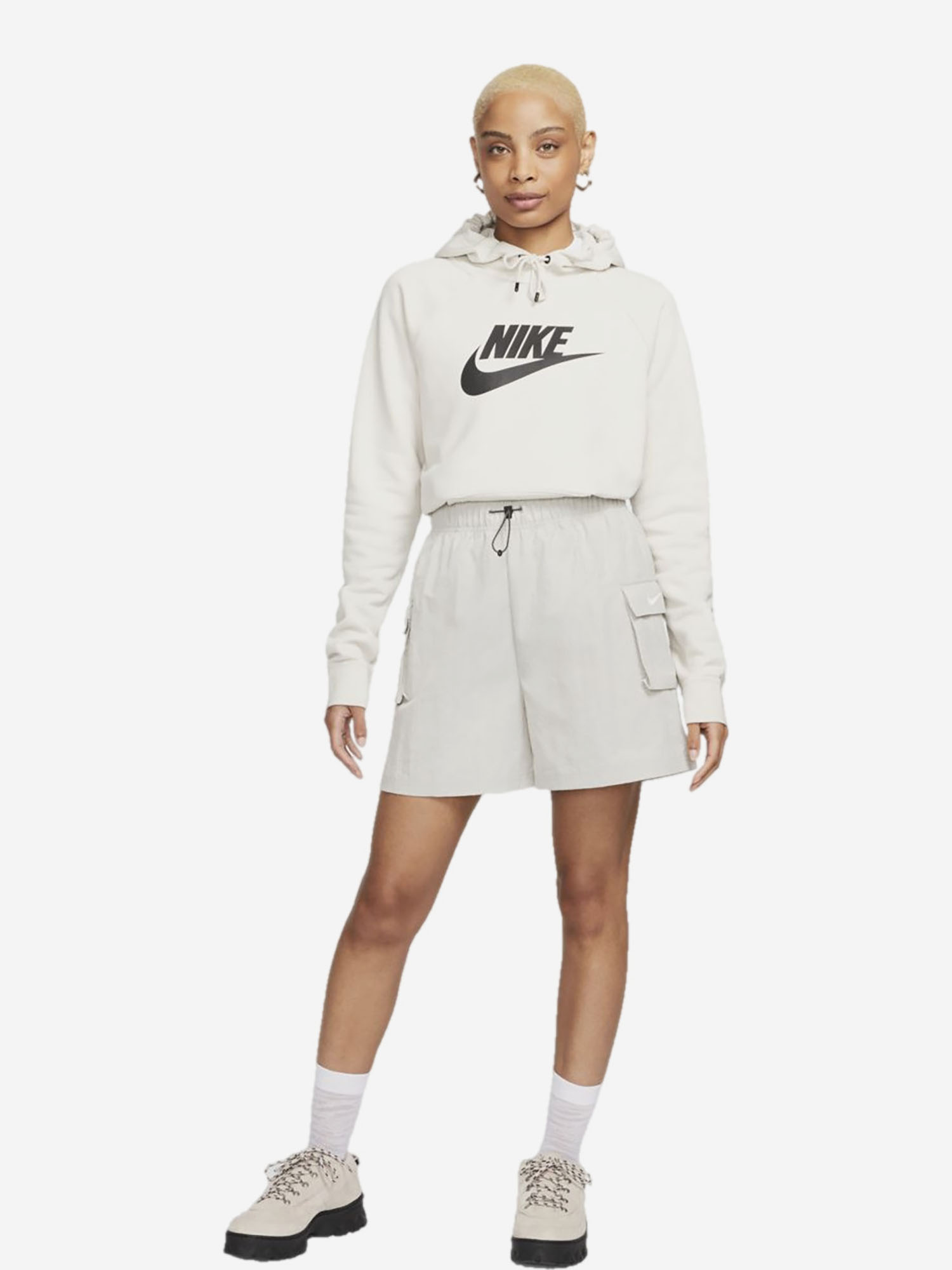 Толстовка женская Nike W NSW ESSNTL HOODIE PO HBR, Белый DX2319PFTDN06-104, размер 42-44 - фото 5