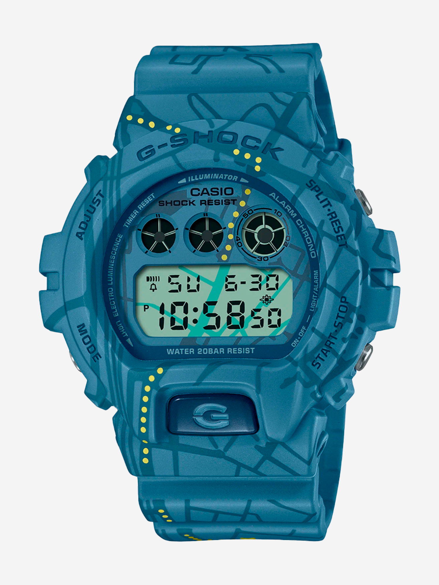 

Спортивные часы CASIO DW-6900SBY-2E, Синий