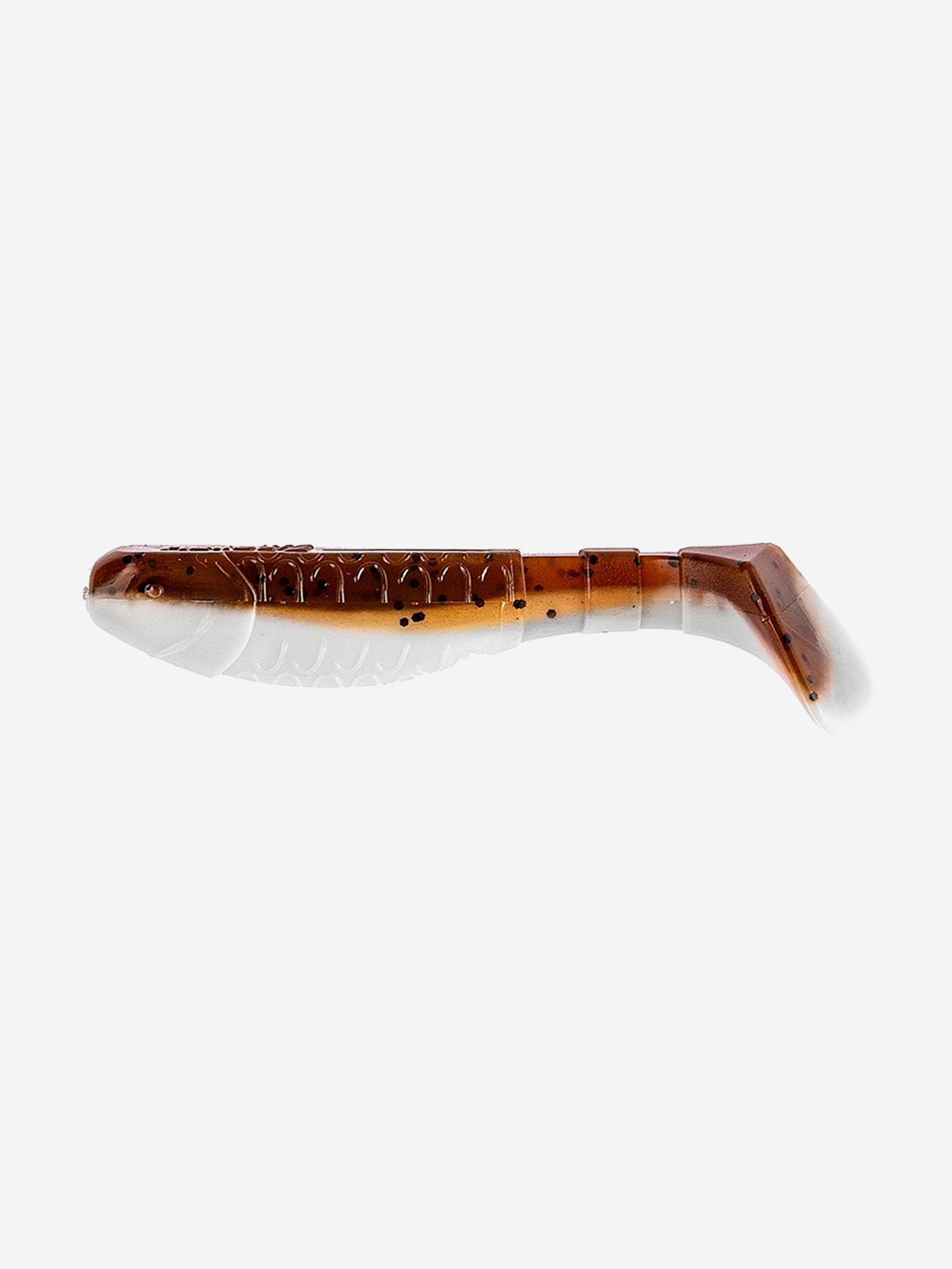 Изображение товара Мягкая приманка Helios Chubby, 3,55" / 9 см, Rusty & White, 5 штук (HS-4-005), Коричневый/белый