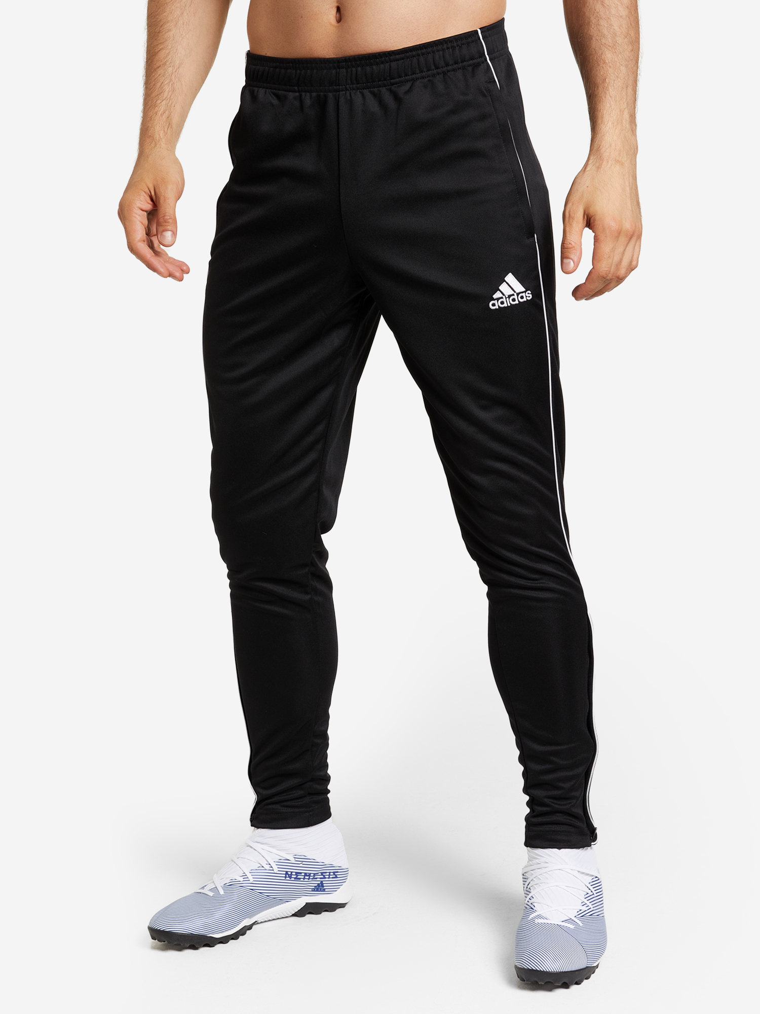 Брюки мужские adidas Core 18, Черный кимоно для карате подростковое adidas k999 shori karate uniform kata wkf белое с черным логотипом