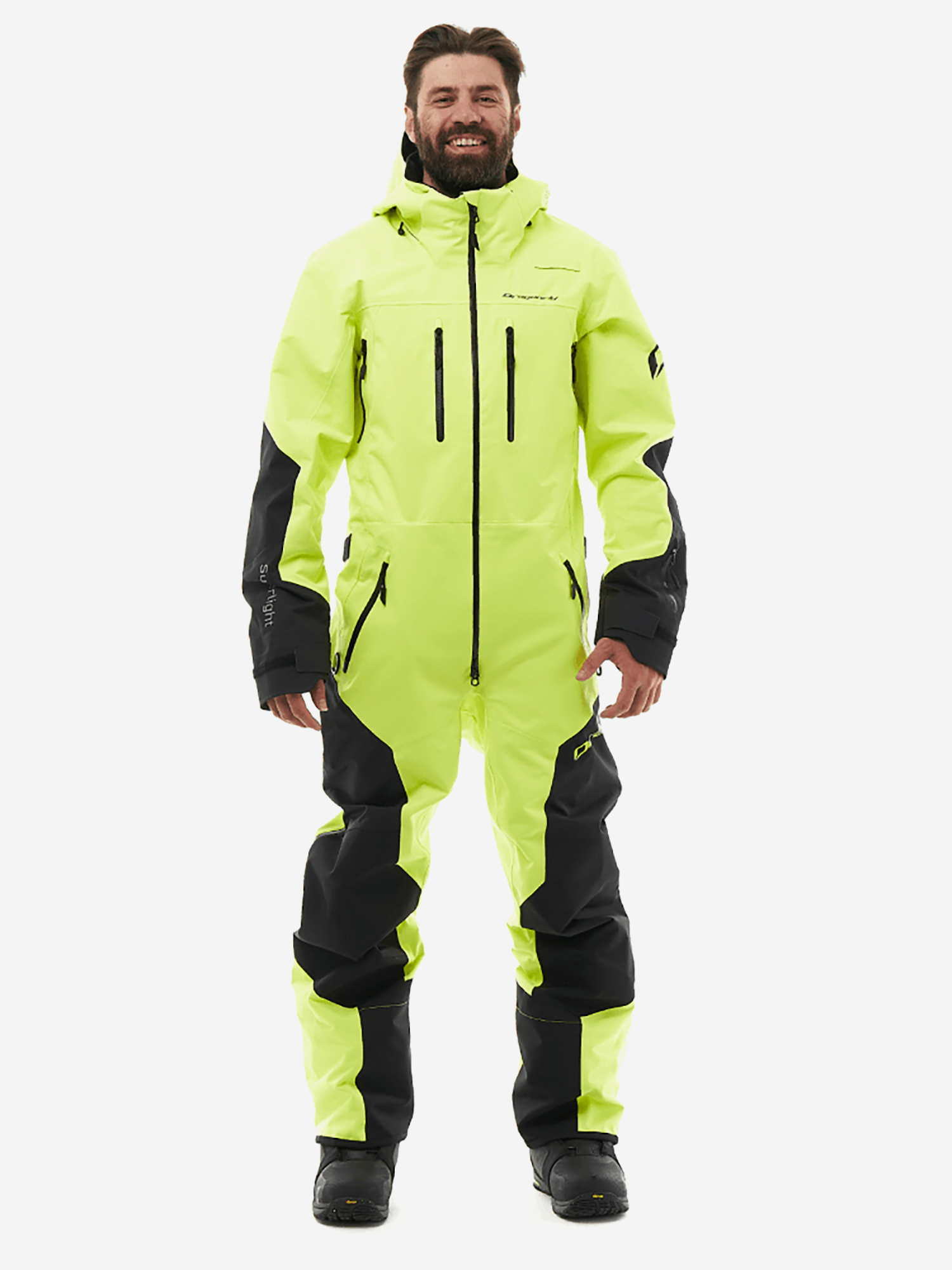 

Комбинезон мужской Dragonfly Superlight 3L сноубордический и горнолыжный 2024, Желтый