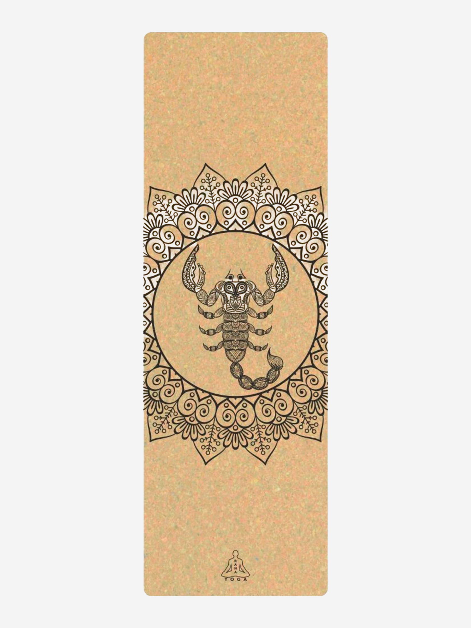 Изображение товара Коврик для йоги Zodiac Collection Cork 1.8 Скорпион натуральный каучук стильный дизайн