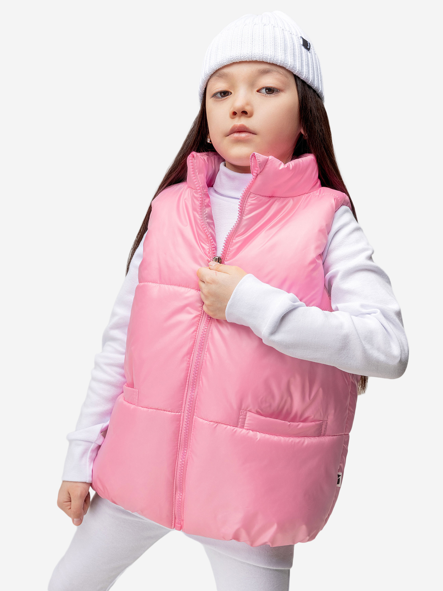 Изображение товара Жилет утепленный для девочек bodo, Розовый