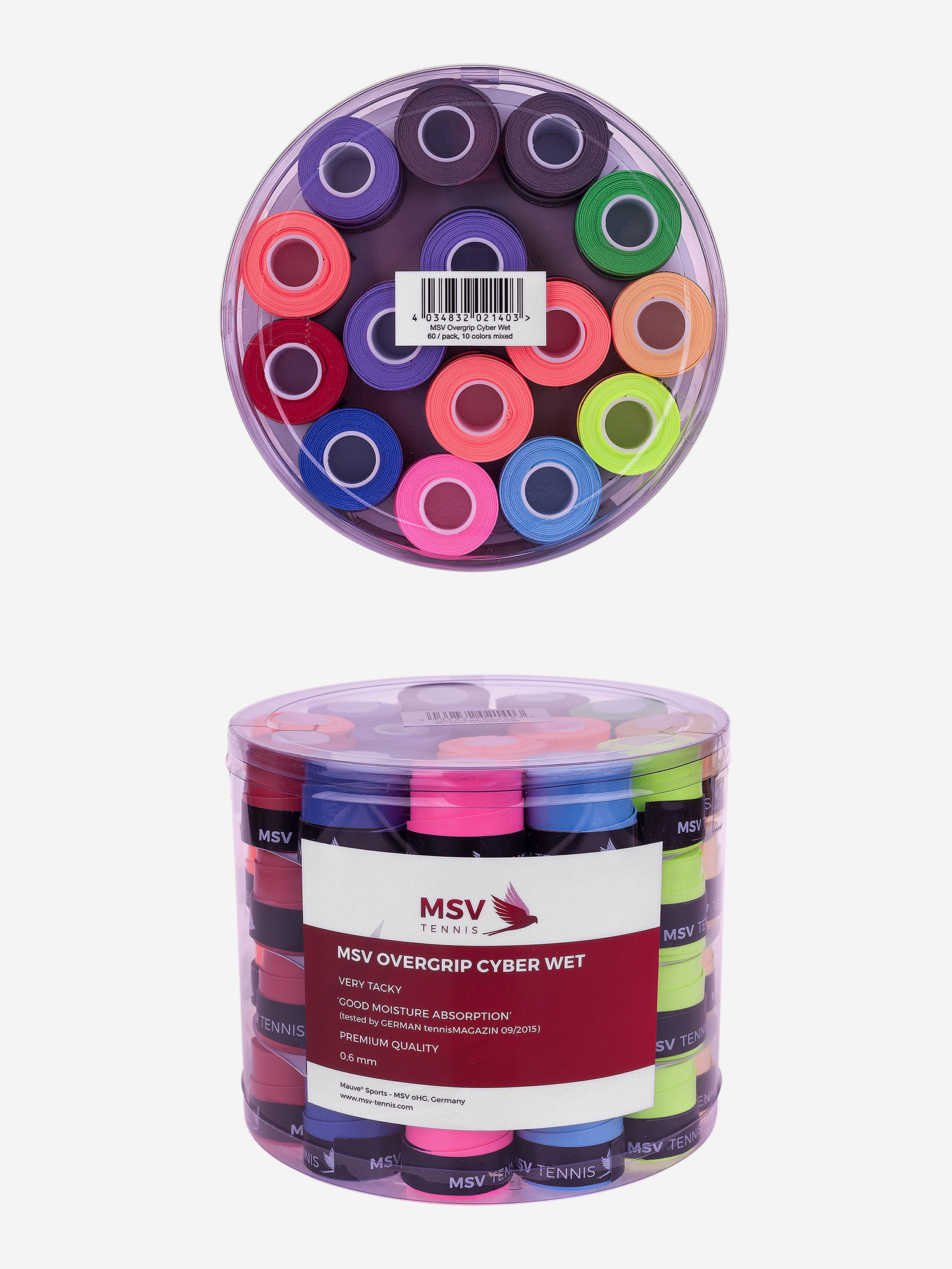 

Намотка верхняя Mauve Overgrip Cyber ​​Wet, Мультицвет