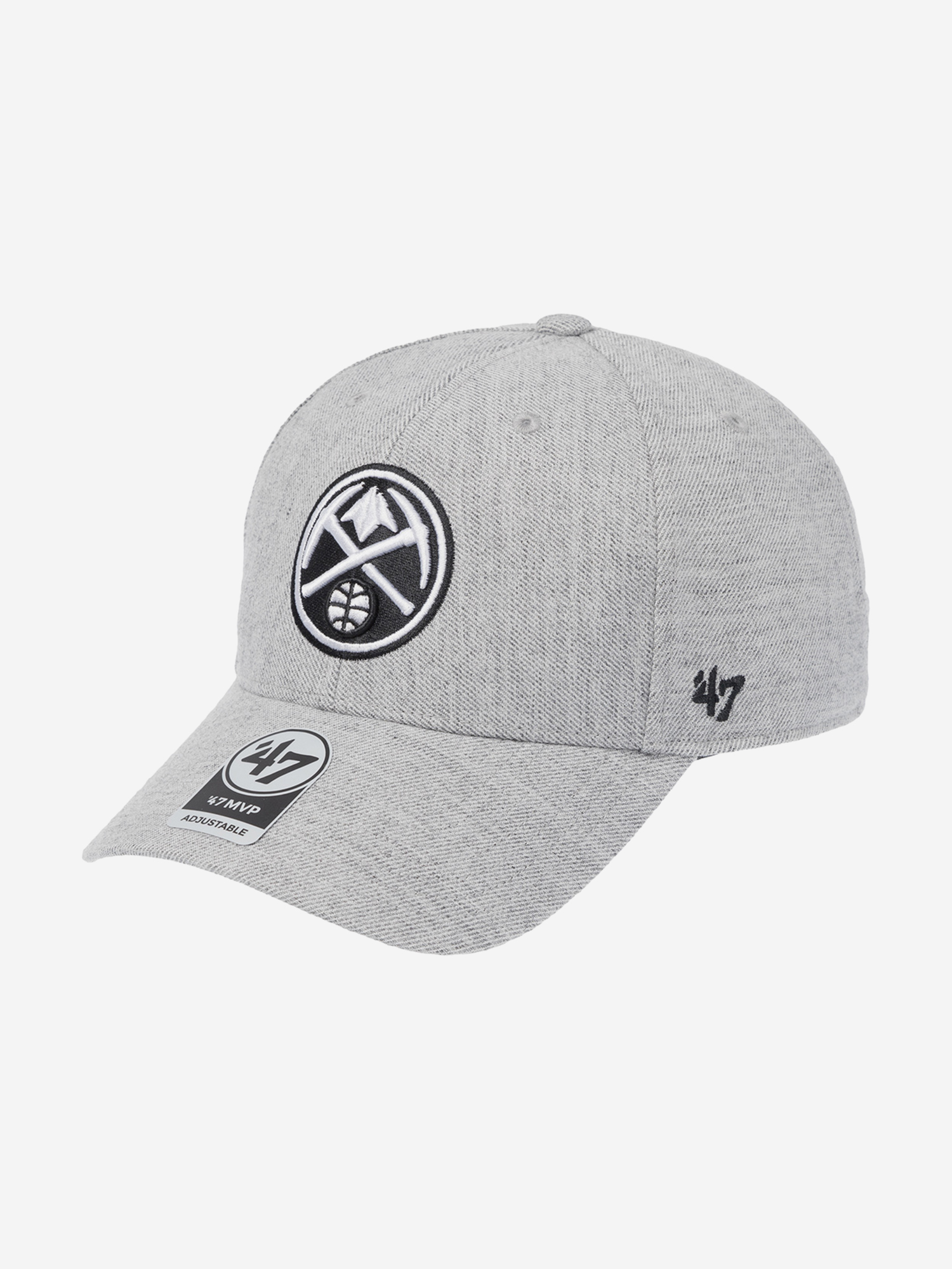 Изображение товара Бейсболка 47 BRAND K-STMCD06WHV-CC Denver Nuggets NBA серый взрослый