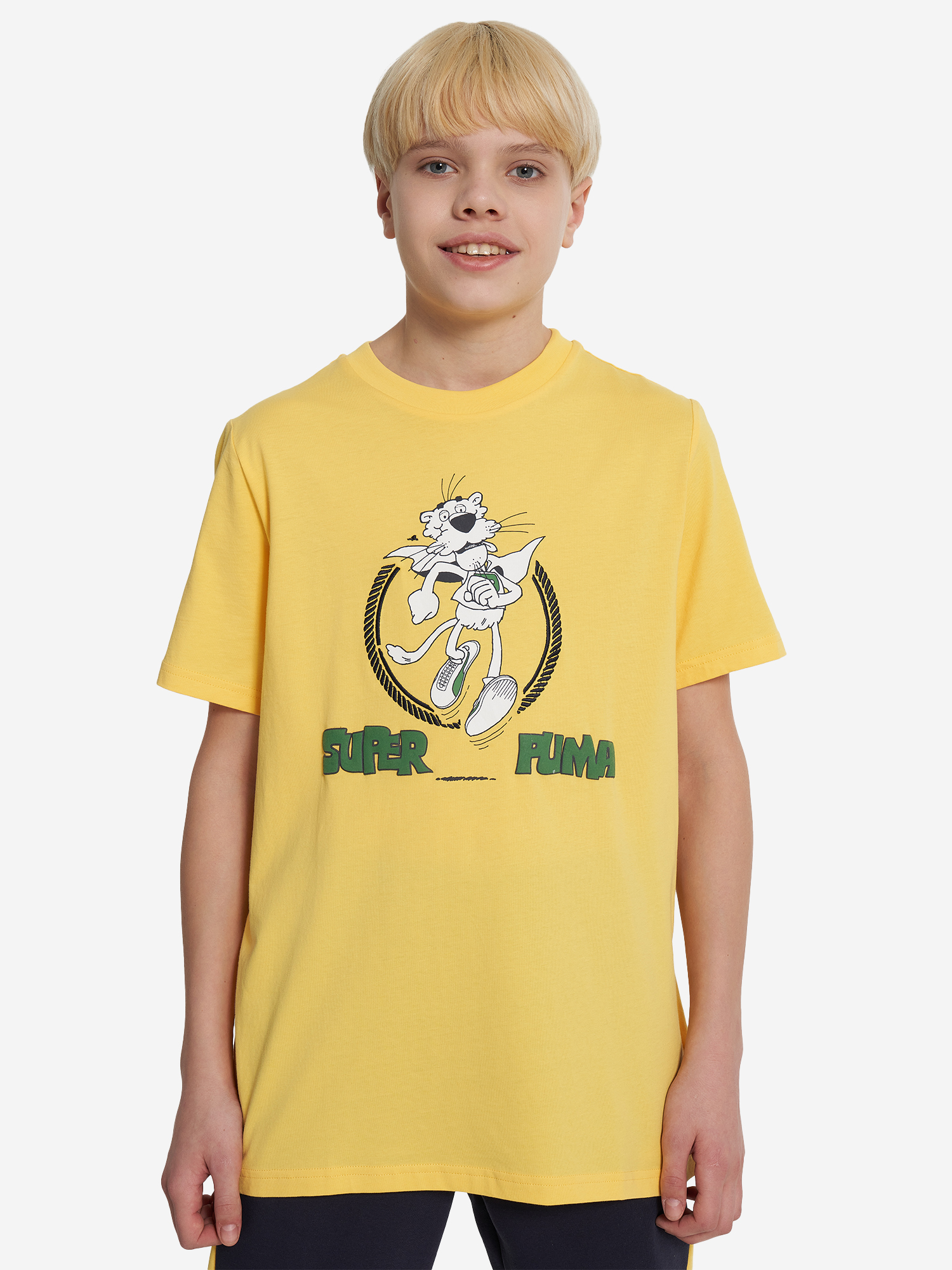 фото Футболка для мальчиков puma super graphic, желтый