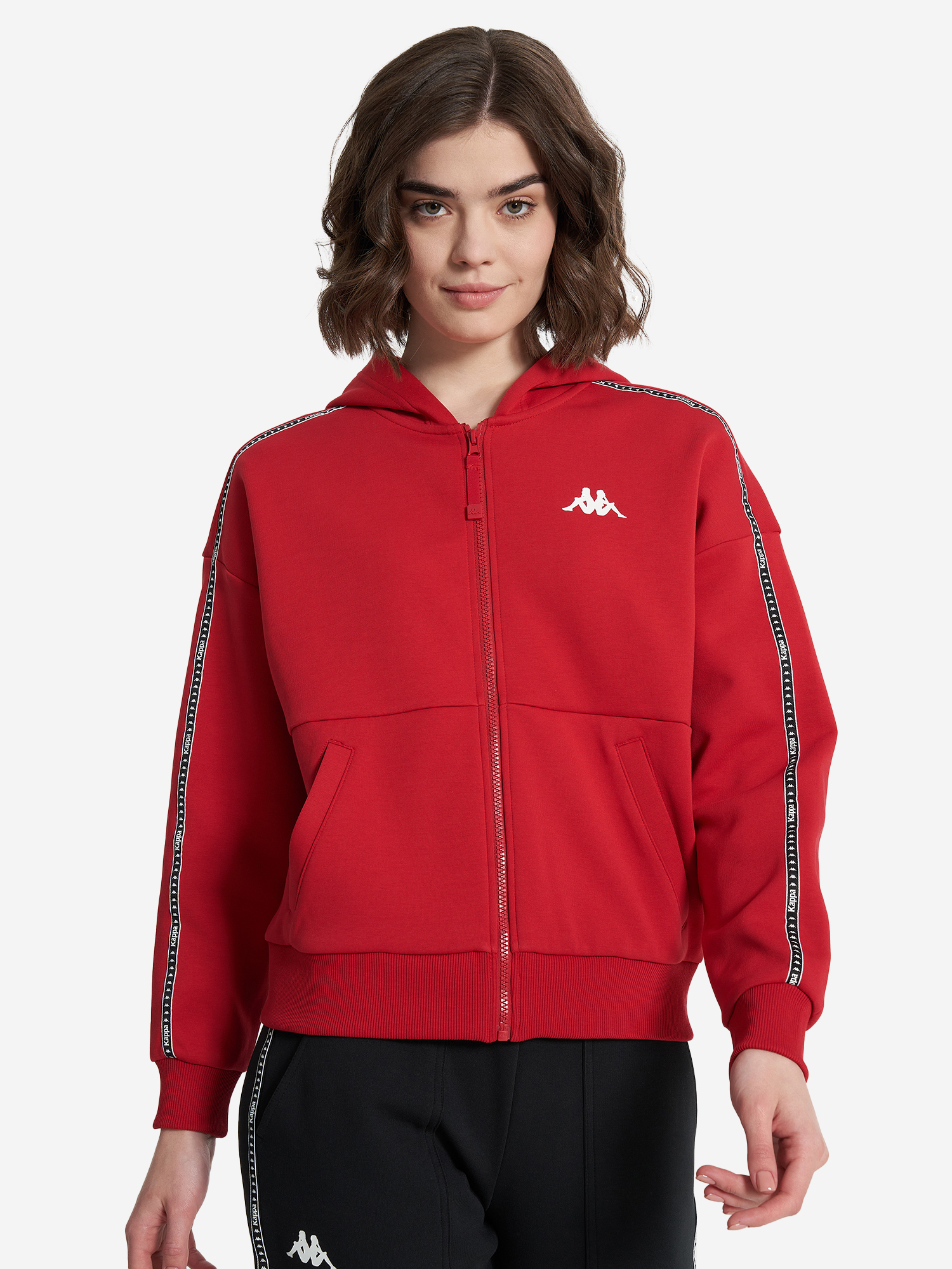 

Толстовка женская оверсайз Kappa, Красный