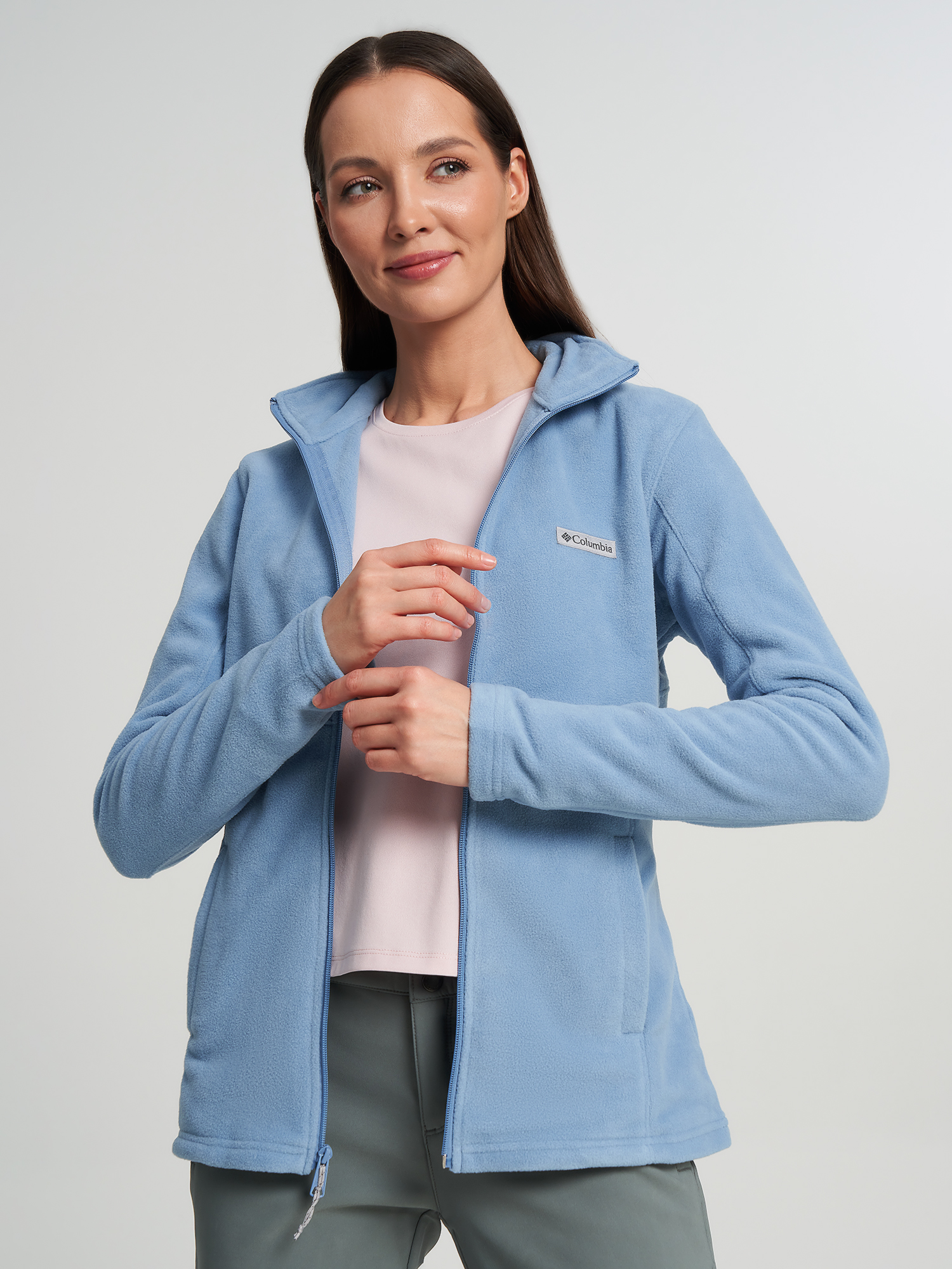 Изображение товара Джемпер флисовый женский Columbia Basin Trail III Full Zip, Светло-голубой