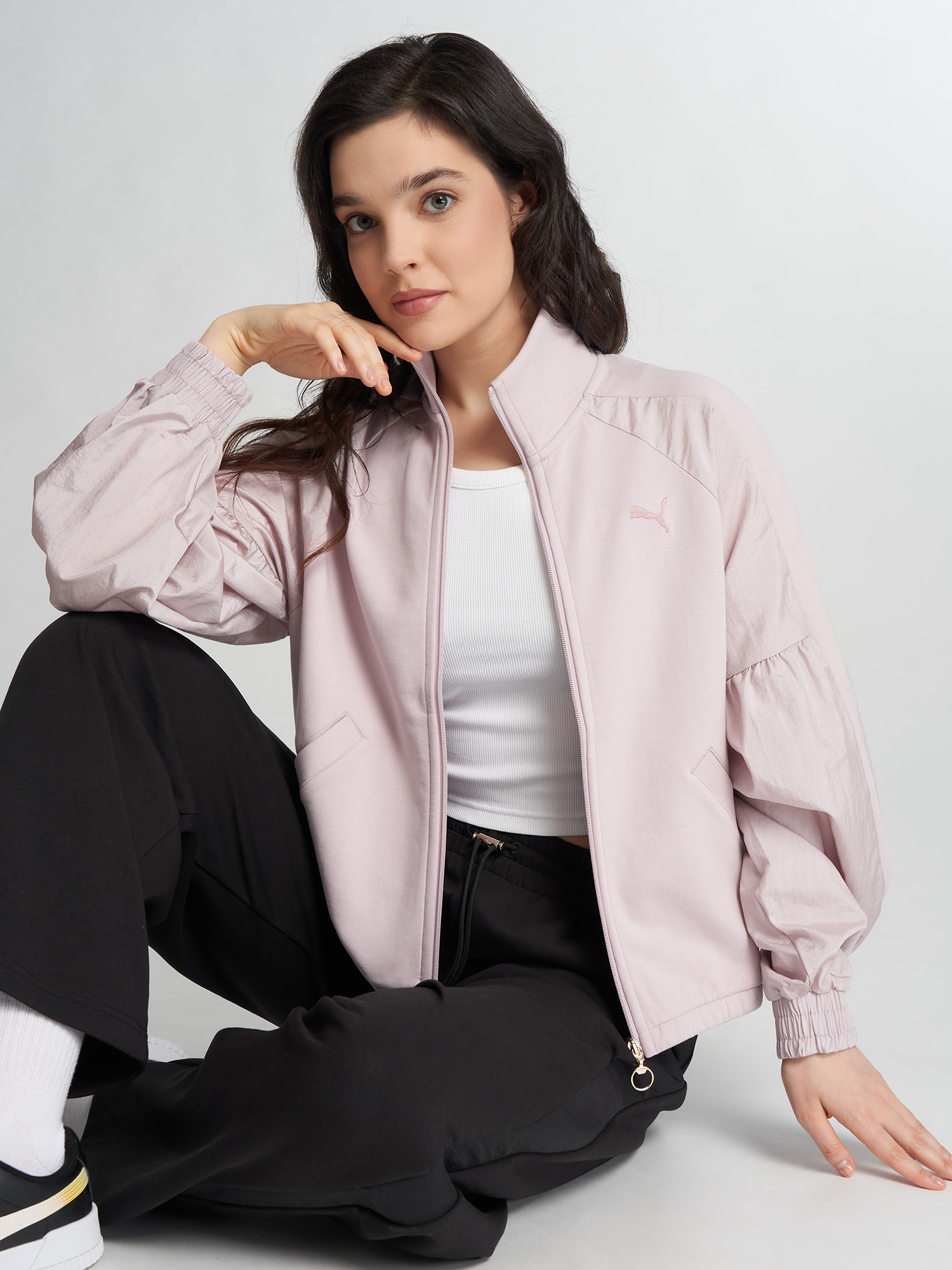 Изображение товара Женская олимпийка PUMA с капюшоном и логотипом, всесезонная, комфортная