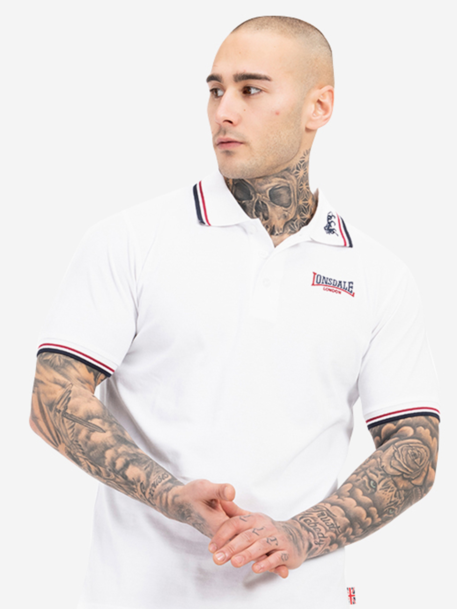 Изображение товара Мужская футболка-поло LONSDALE с логотипом короткий рукав всесезонный