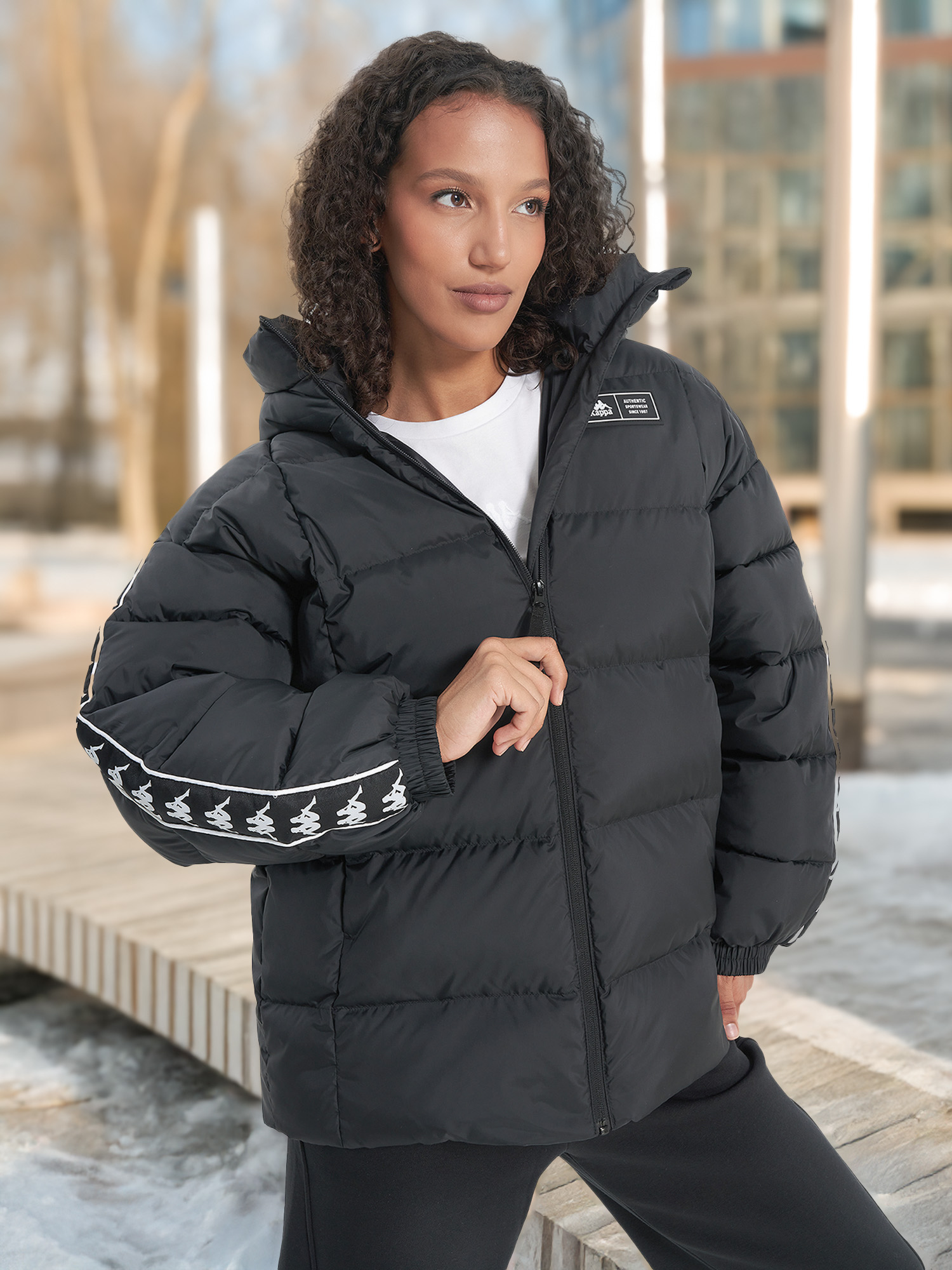 Пуховик Kappa Banda d’Origini, черный, арт. 137674kap-99