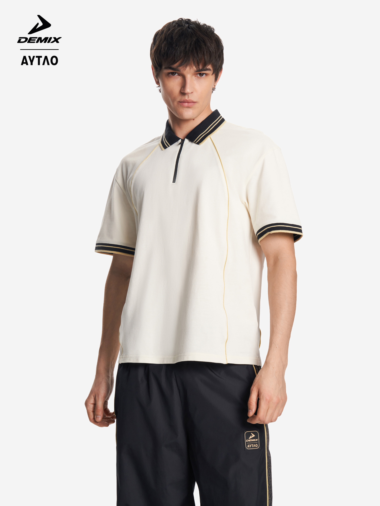 Поло мужское Demix x AYTΛO, белый, арт. 142006DMX-W1
