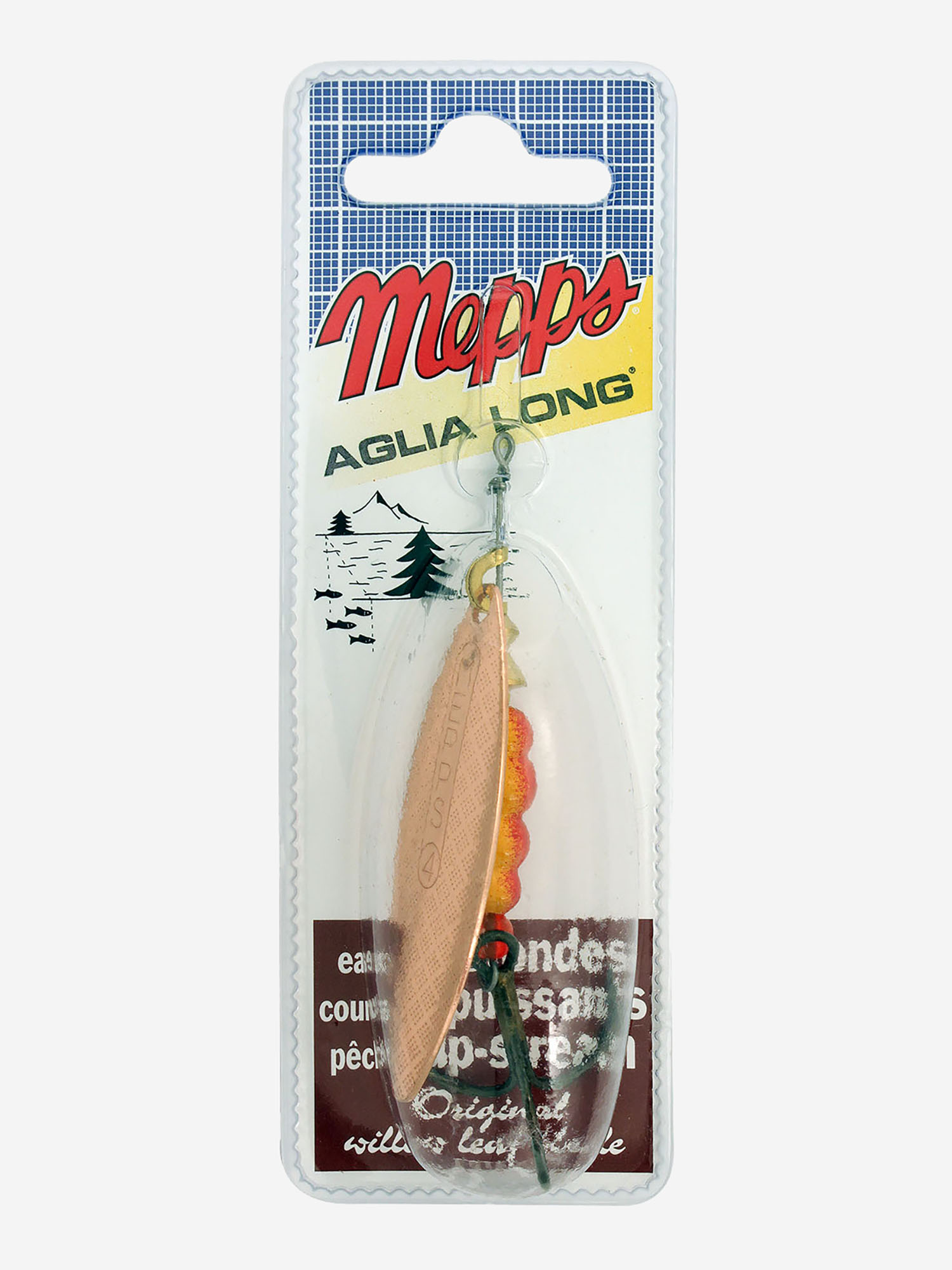 

Блесна вращающаяся MEPPS "Aglia Longue CU" №4 (17 г) блистер, Красный