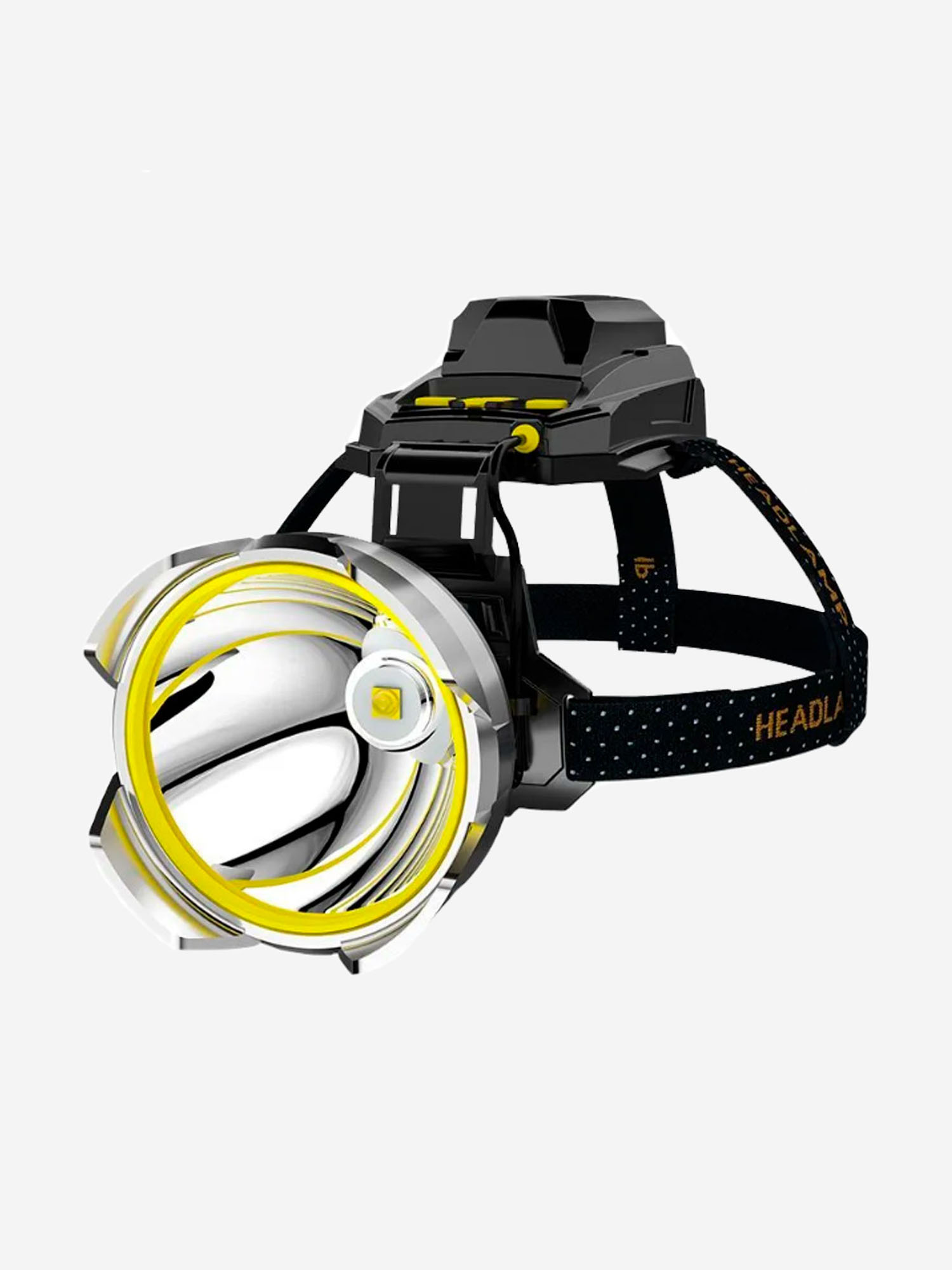 Фонарь налобный сверхмощный, аккумуляторный прожектор дальность 500 м, Черный фонарь прожектор кемпинговый походный для туризма 2 в 1 светодиодный 5 вт 1 вт