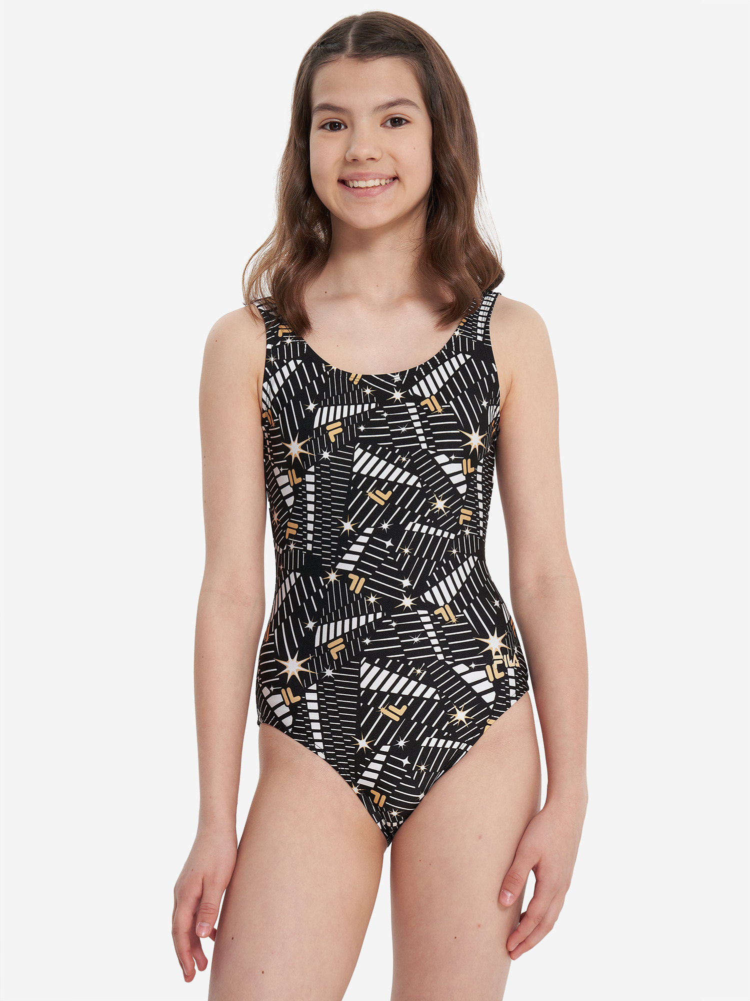 

Купальник слитный для девочек FILA, Черный