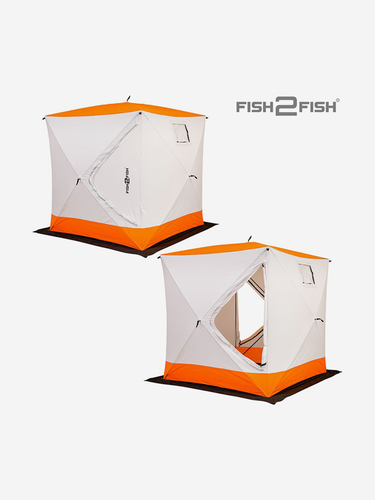 Изображение товара Палатка для зимней рыбалки Fish2Fish Куб 1,8х1,8х1,95 м с юбкой в чехле, Белый