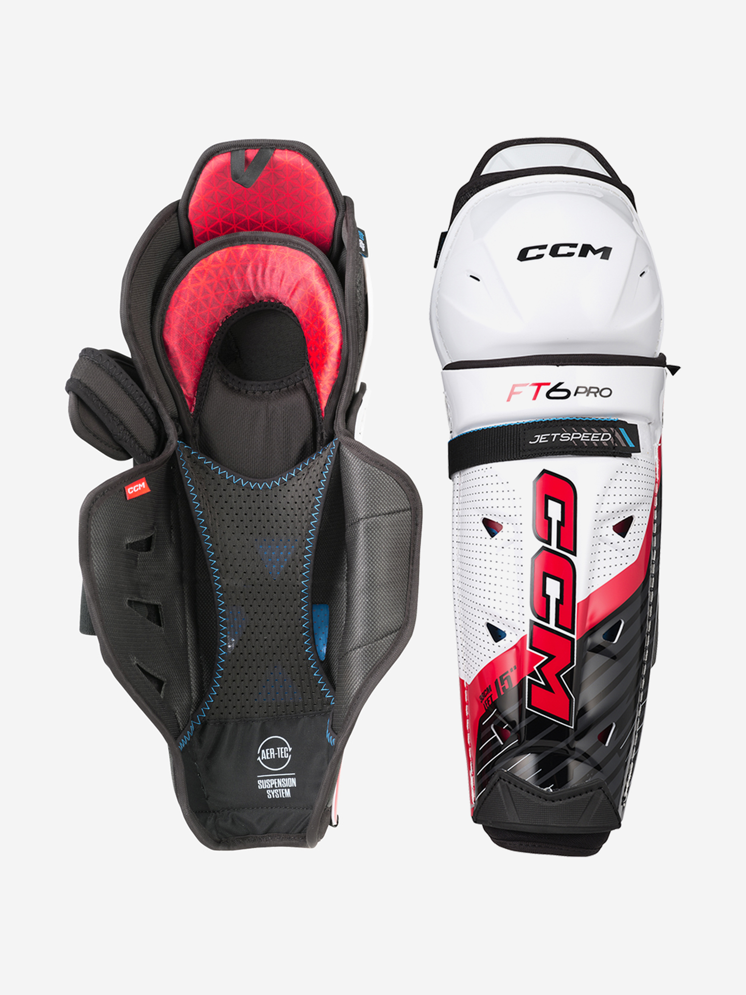 

Щитки хоккейные детские CCM JetSpeed FT6 PRO JR, Мультицвет