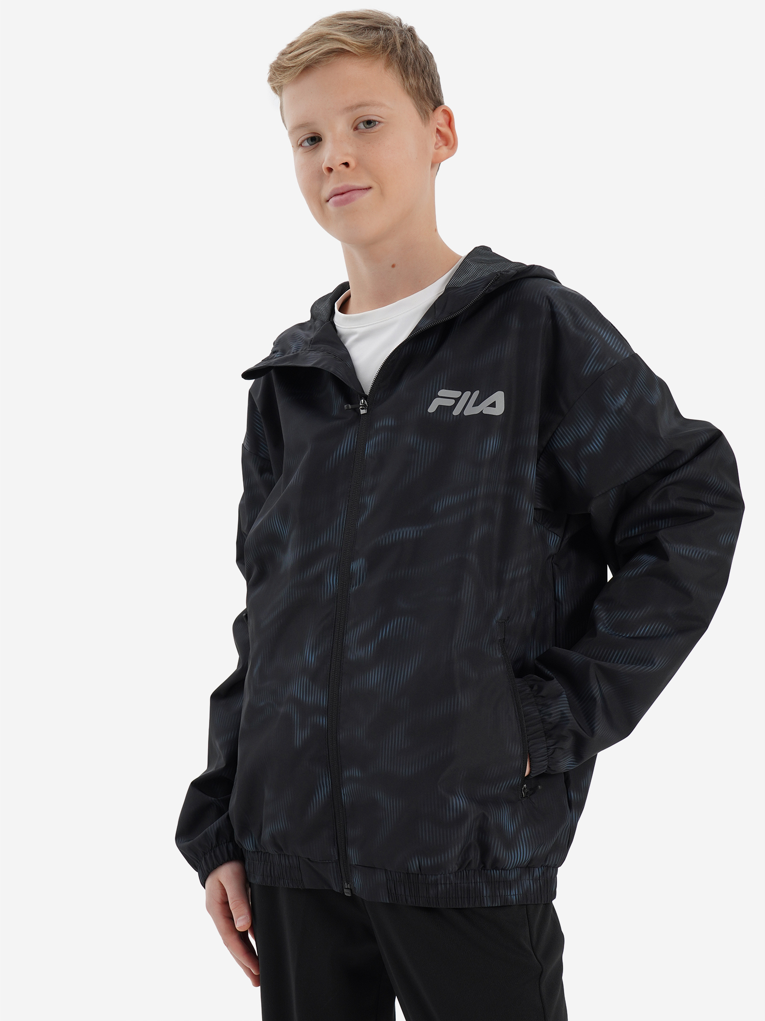 

Ветровка непромокаемая для мальчиков FILA, Черный