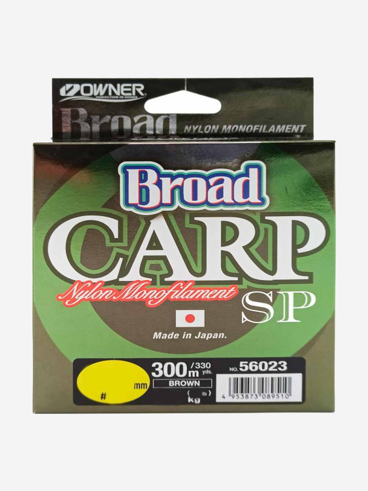 Изображение товара Леска OWNER Broad Carp SP brown 0.28мм 5.9кг 300м для карповой рыбалки
