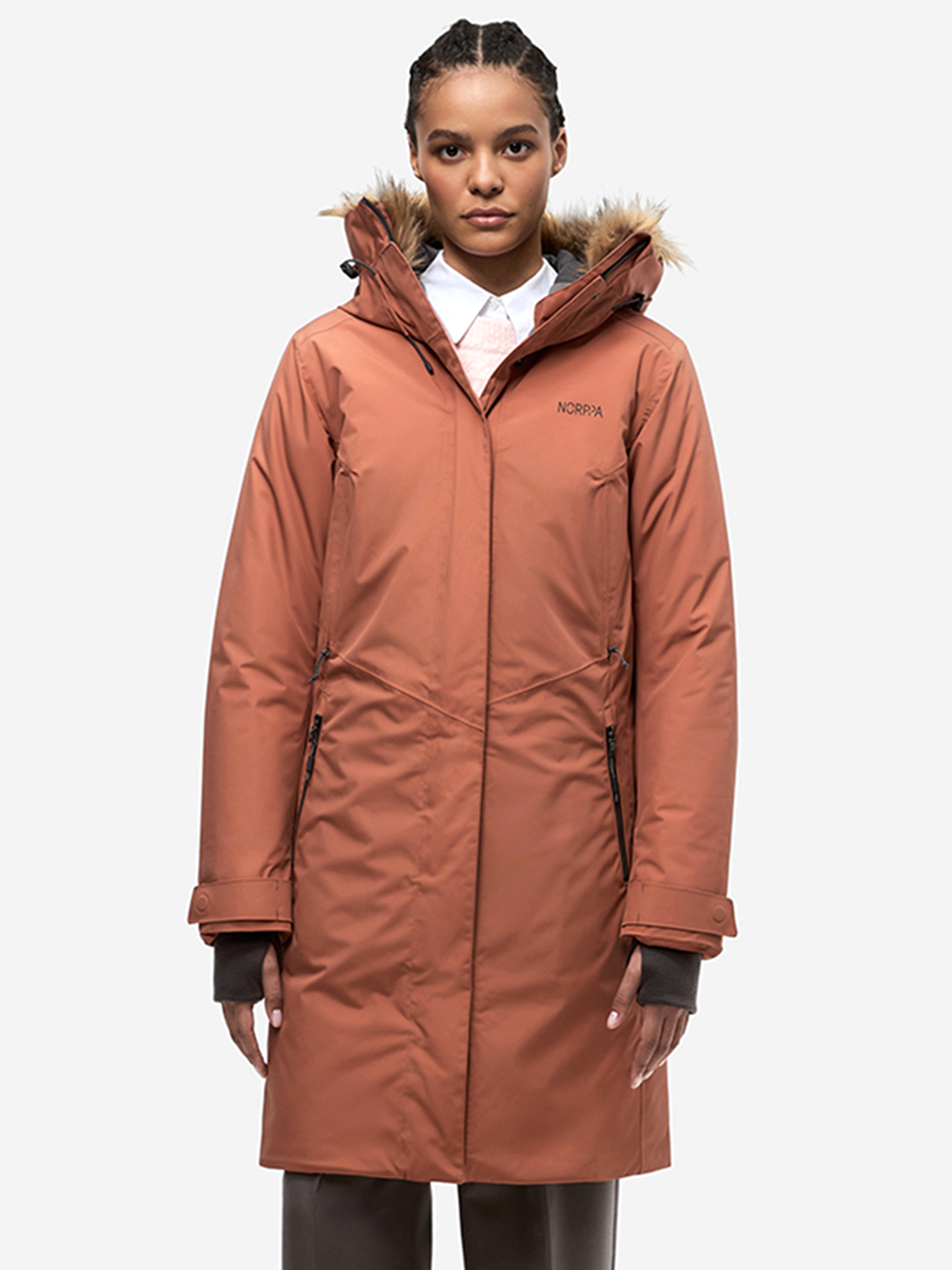 Изображение товара Куртка женская NORPPA Jimara оранжевая зимняя