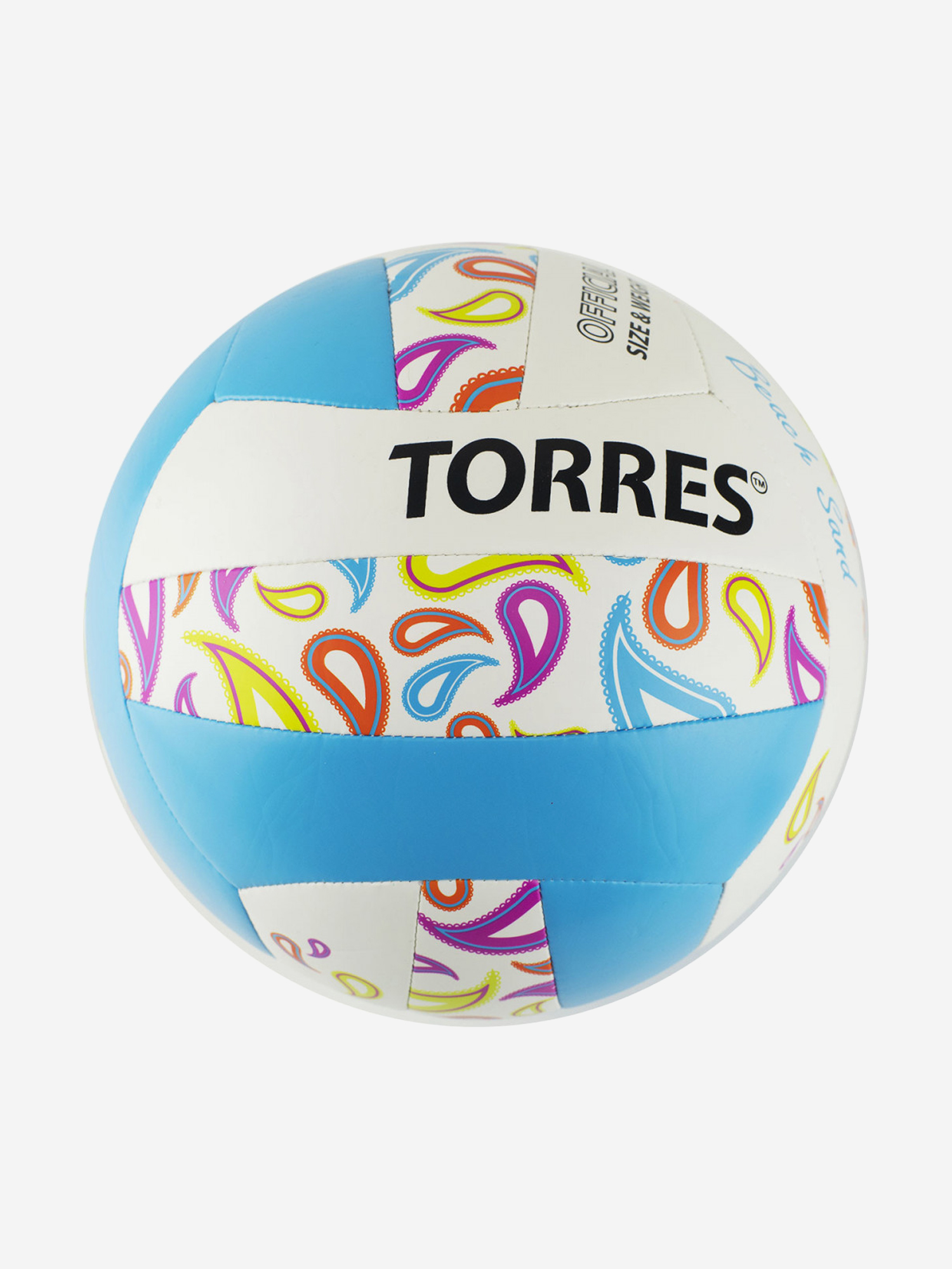

Мяч для пляжного волейбола Torres Beach Sand Blue арт.V32095B р.5, Белый