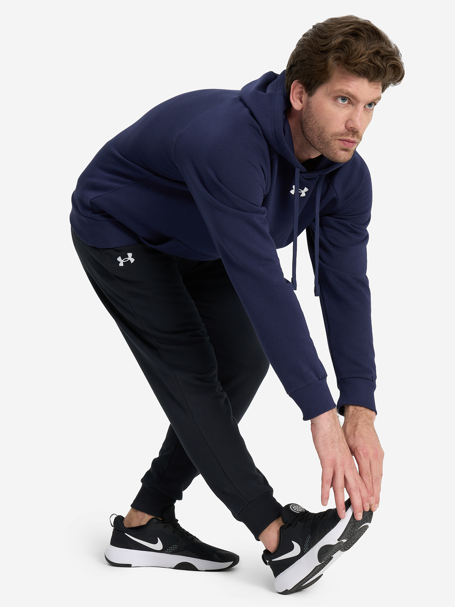 Джемпер флисовый мужской Under Armour Rival Fleece, Синий 1379757U0F-410, размер RUS 50-52 - фото 5