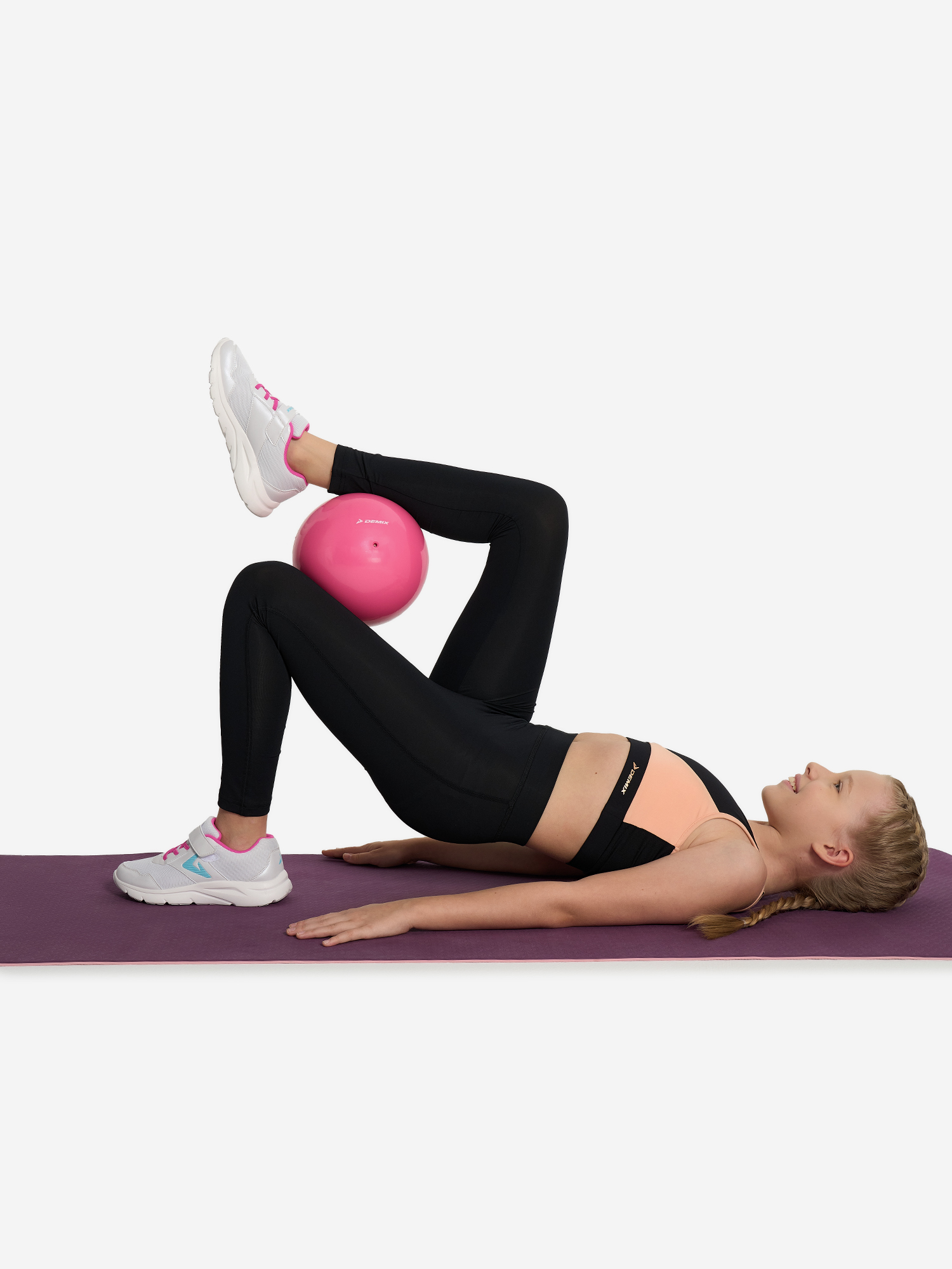 

Мяч гимнастический детский Demix, 17 см, Розовый