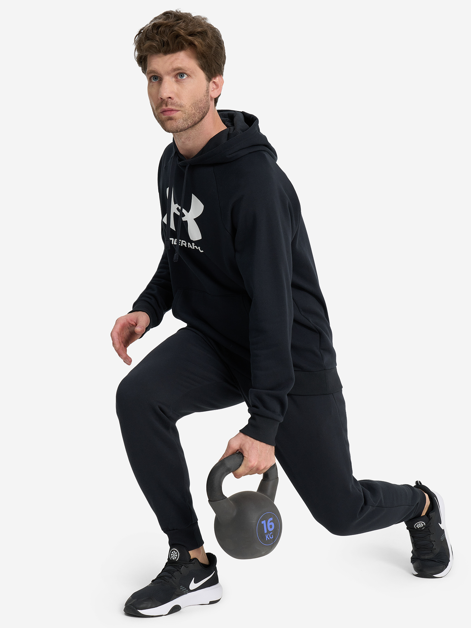 фото Брюки мужские under armour rival fleece, черный