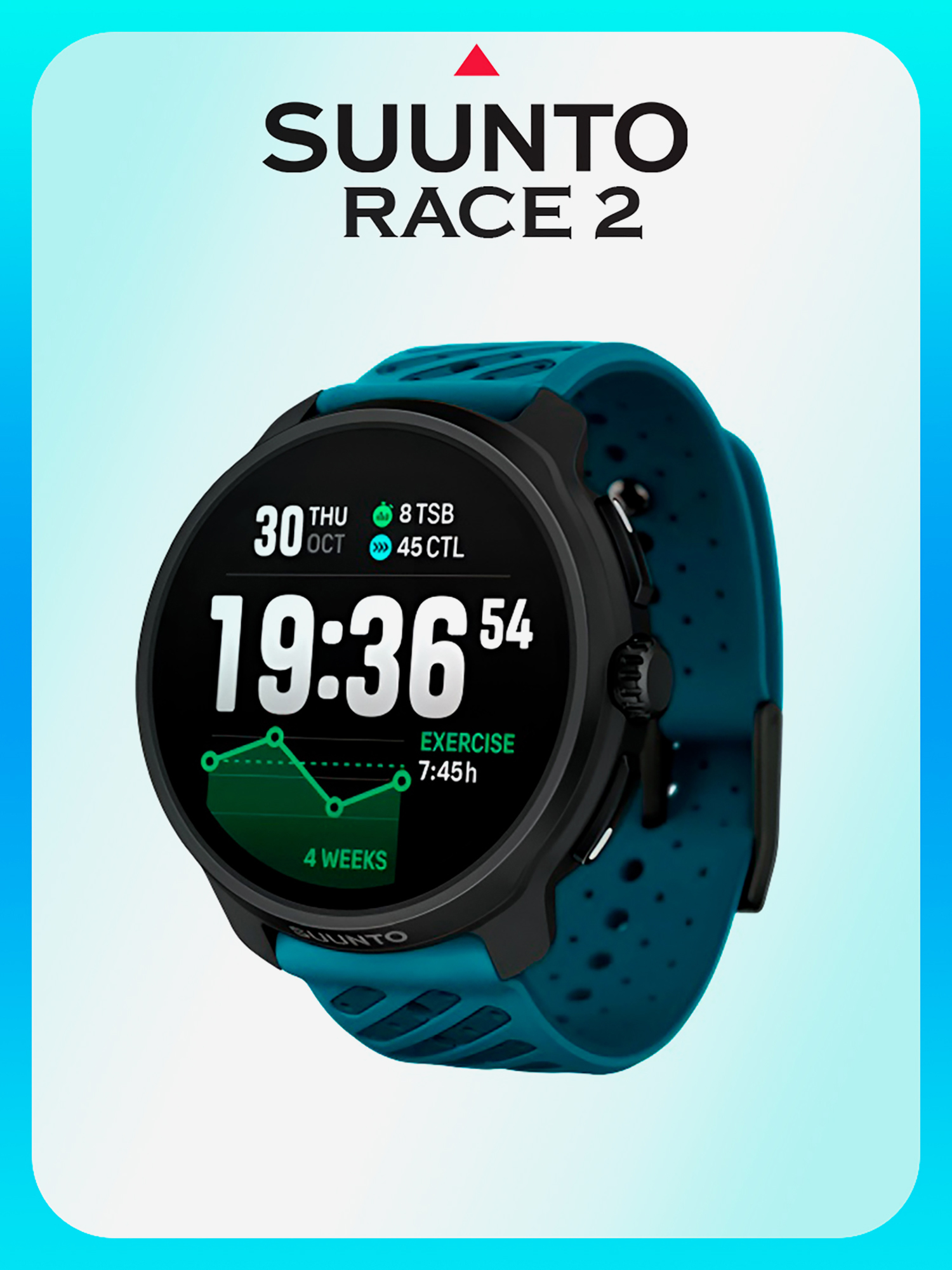 Изображение товара Спортивные часы SUUNTO Race 2, Wave Blue, Синий