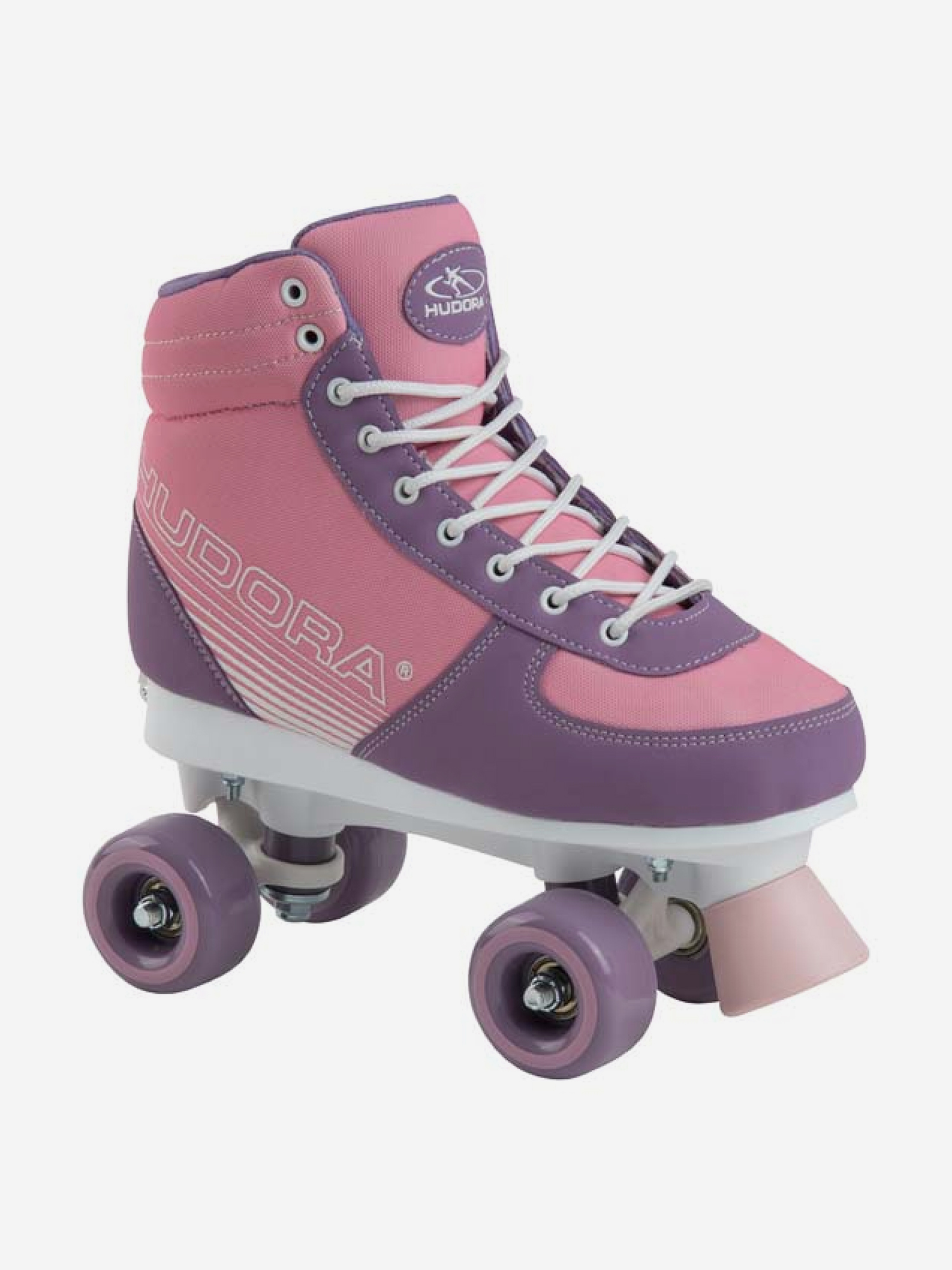 Роликовые коньки Раздвижные ролики-квады HUDORA Advanced pink blush,