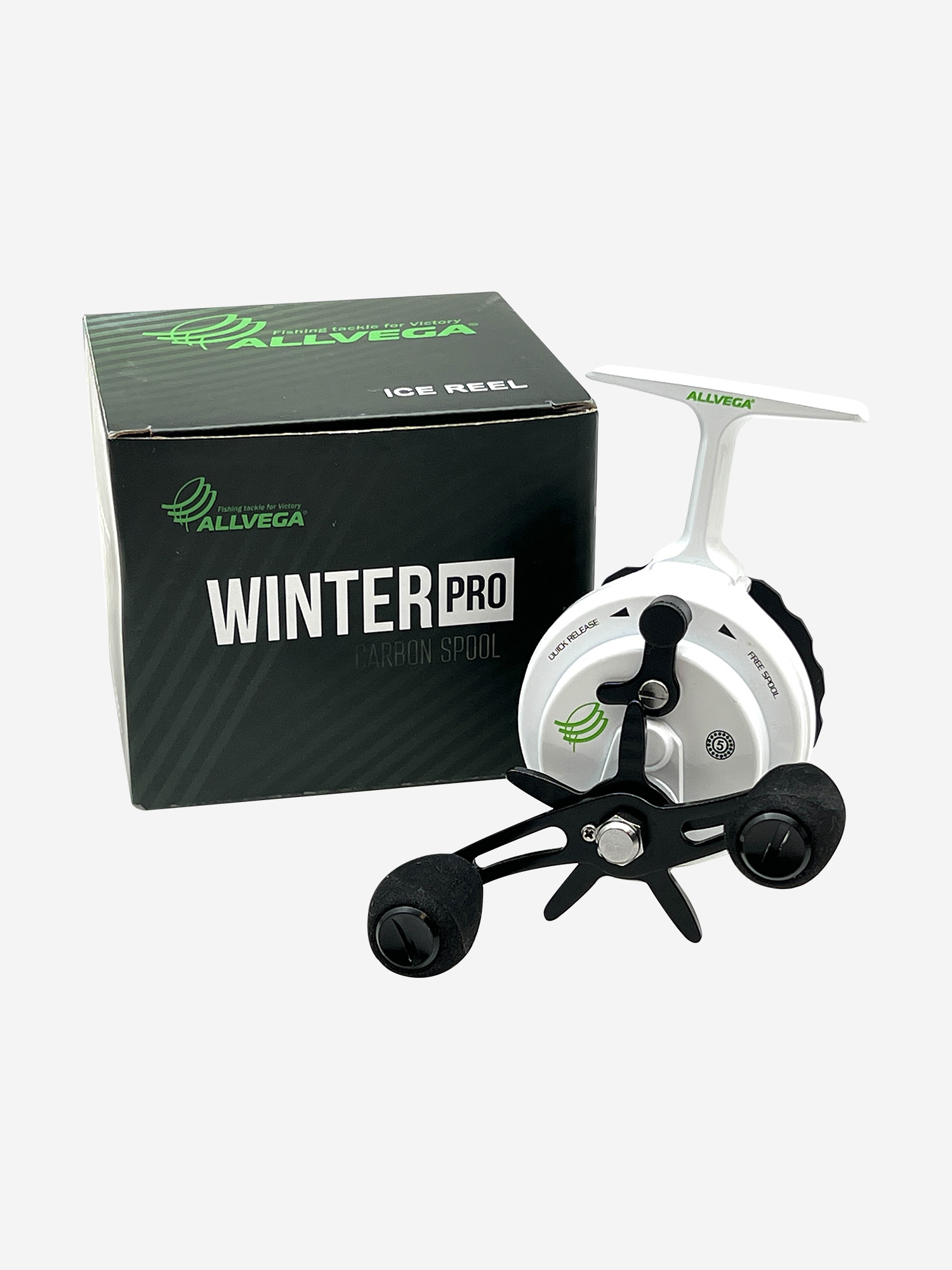 

Катушка зимняя мультипликаторная ALLVEGA “WINTER PRO”, Белый