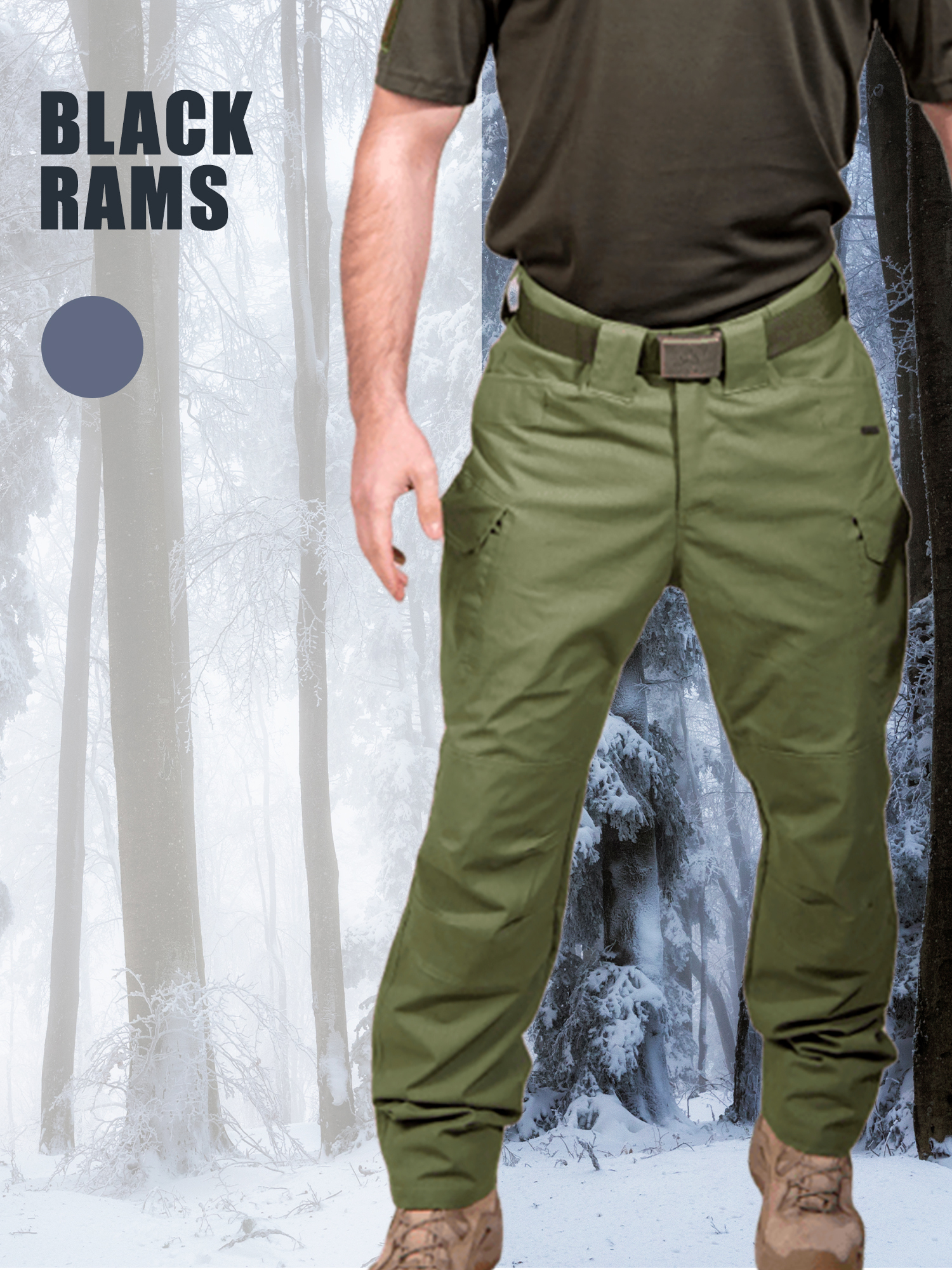 Изображение товара Брюки для рыбалки и охоты Black Rams ТР-0012 Хаки, Зеленый