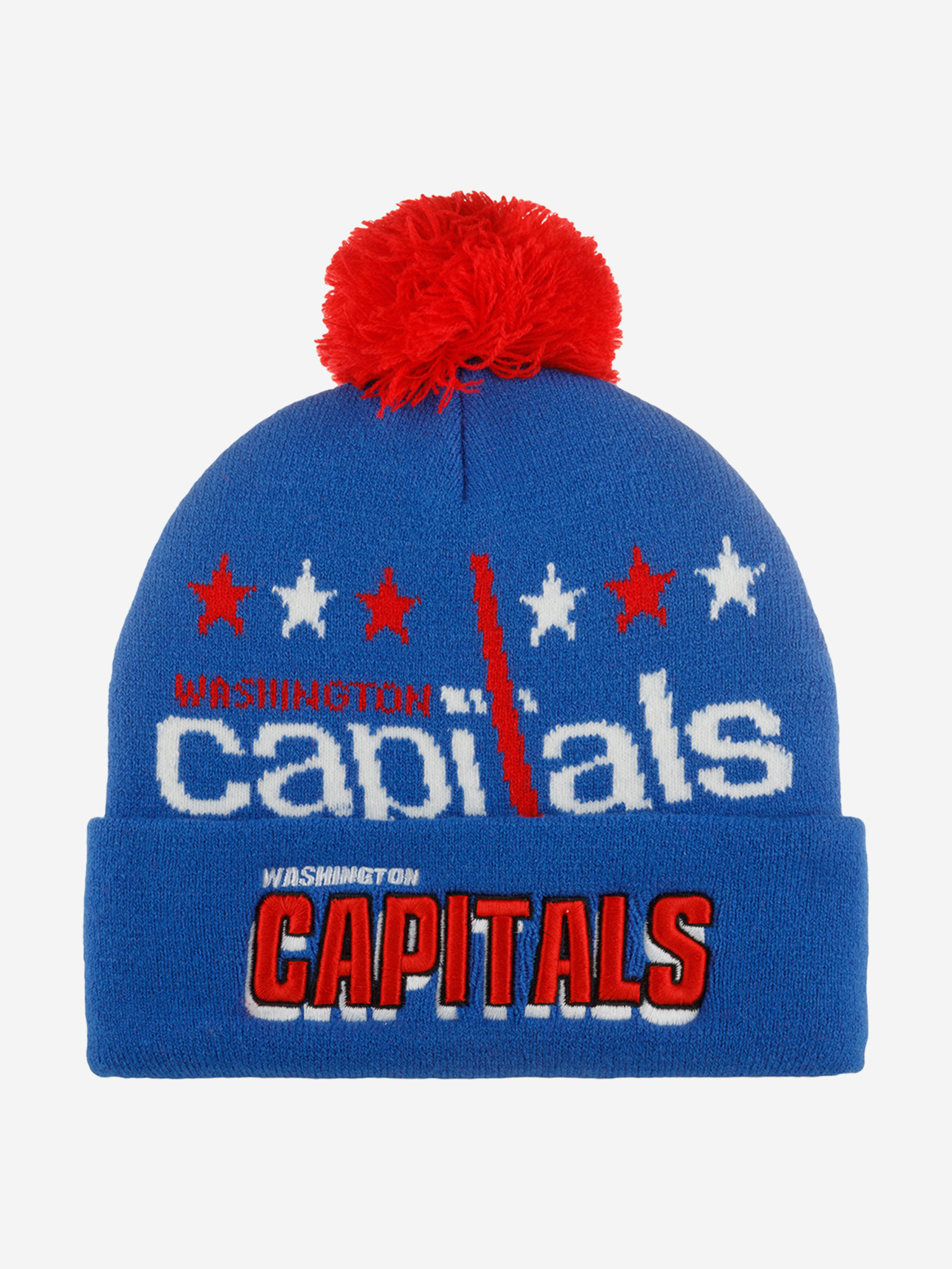 Изображение товара Шапка с помпоном MITCHELL NESS KTPCDX22016-WCABLUE Washington Capitals NHL
