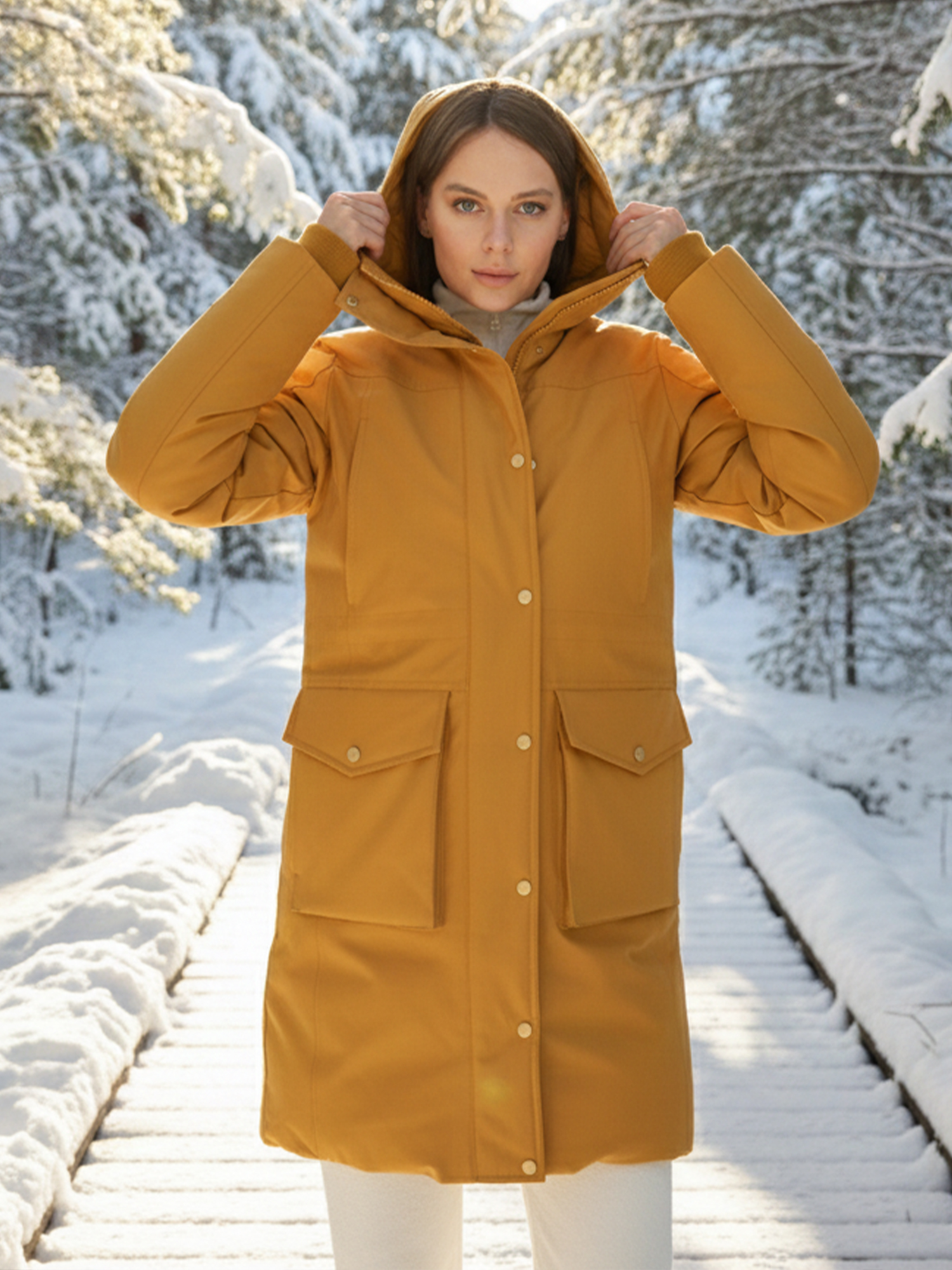 Пуховик женский Cordillero, желтый, арт. 137265c37-y2