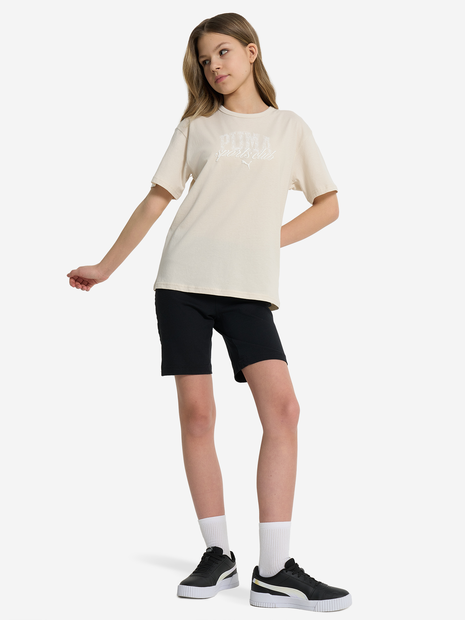 Футболка для девочек PUMA Classic, Бежевый 4