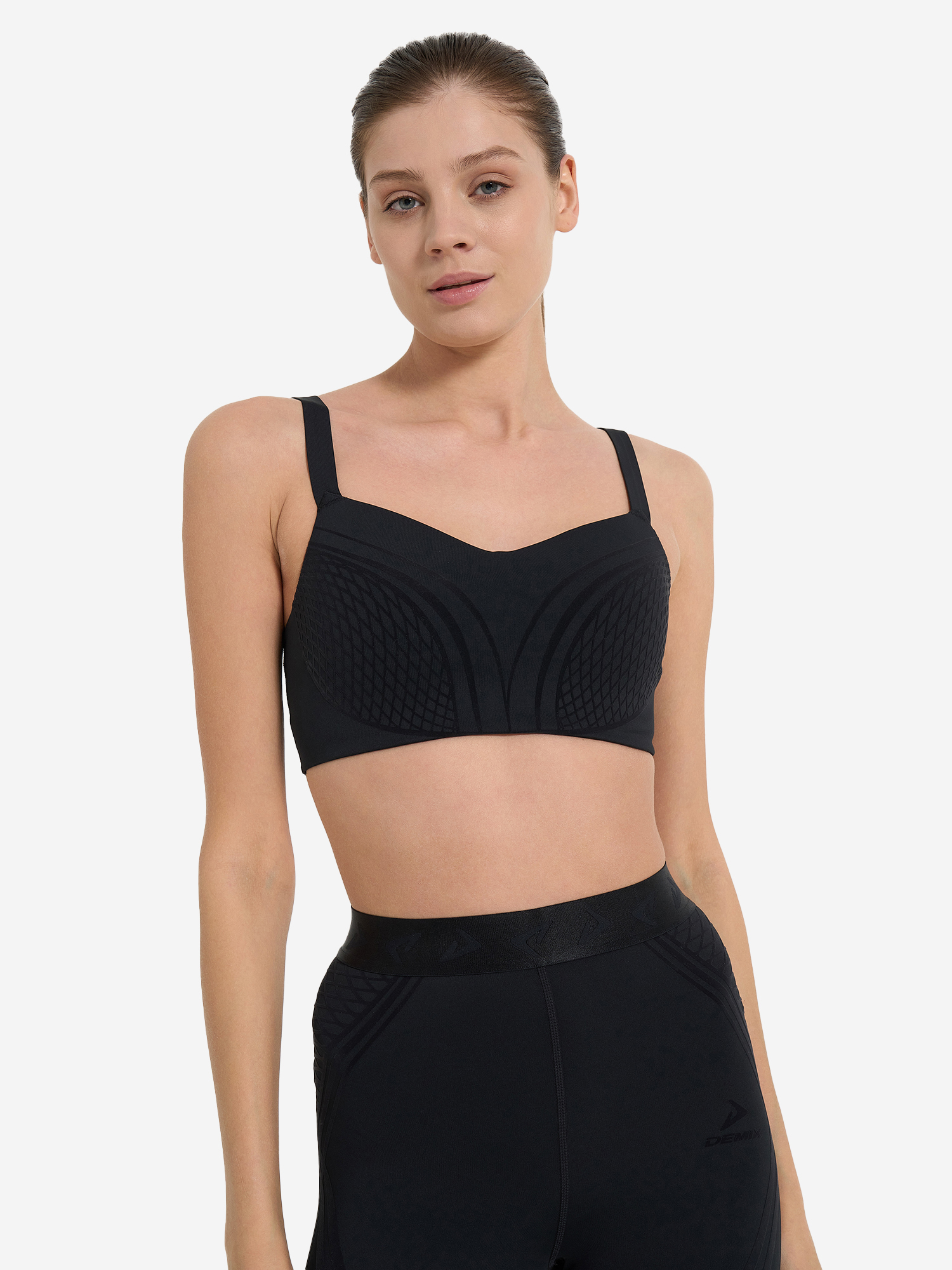 

Топ бра спортивный Demix MuseFit Dance Flock, Черный