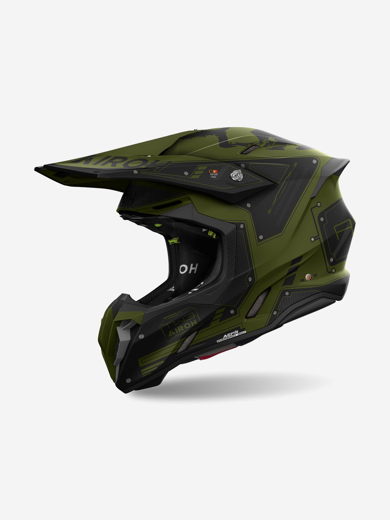 

Мотошлем Кроссовый Airoh TWIST 3 MILITARY Matt, Зеленый