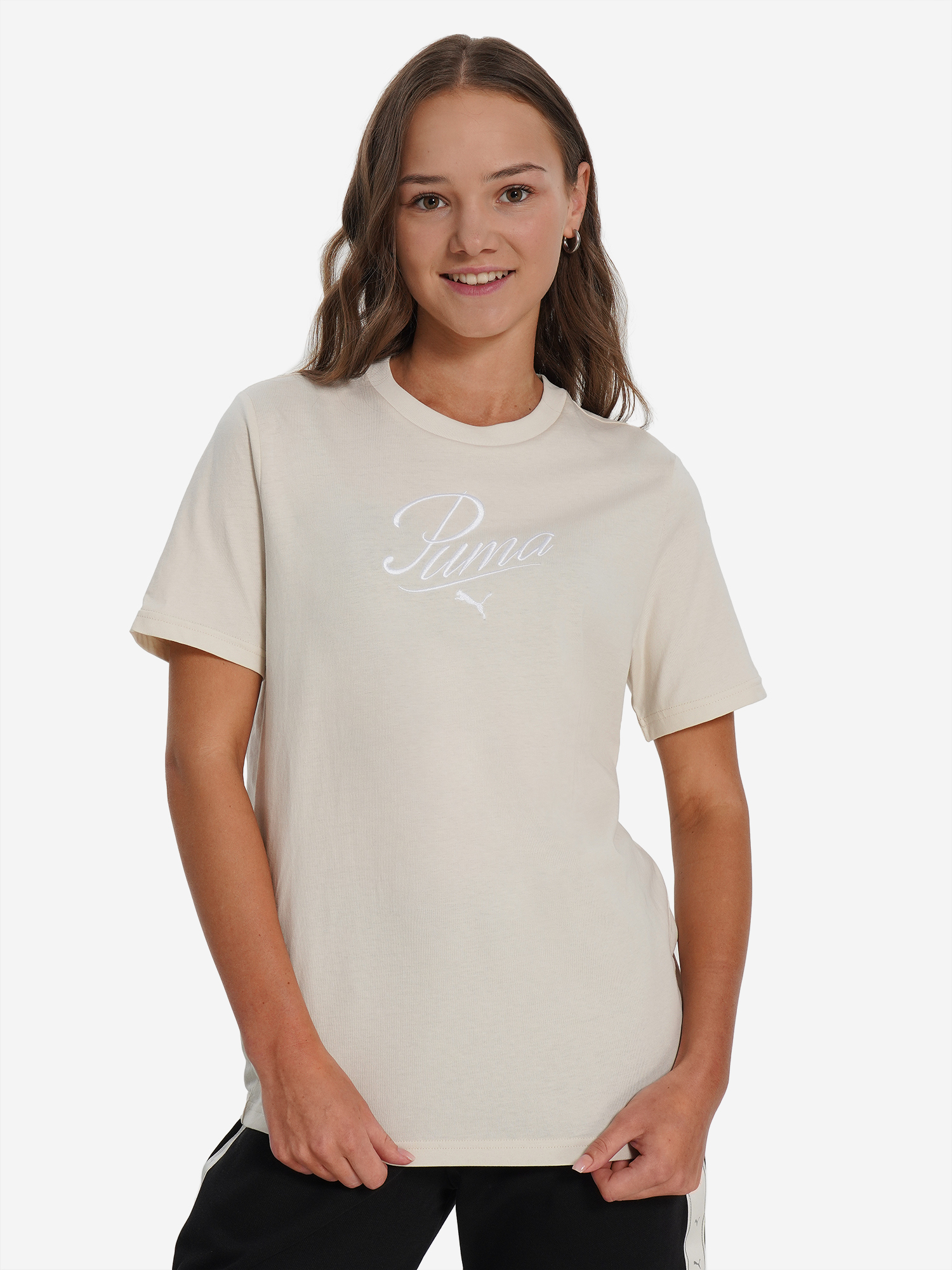 

Футболка для девочек PUMA Script, Бежевый