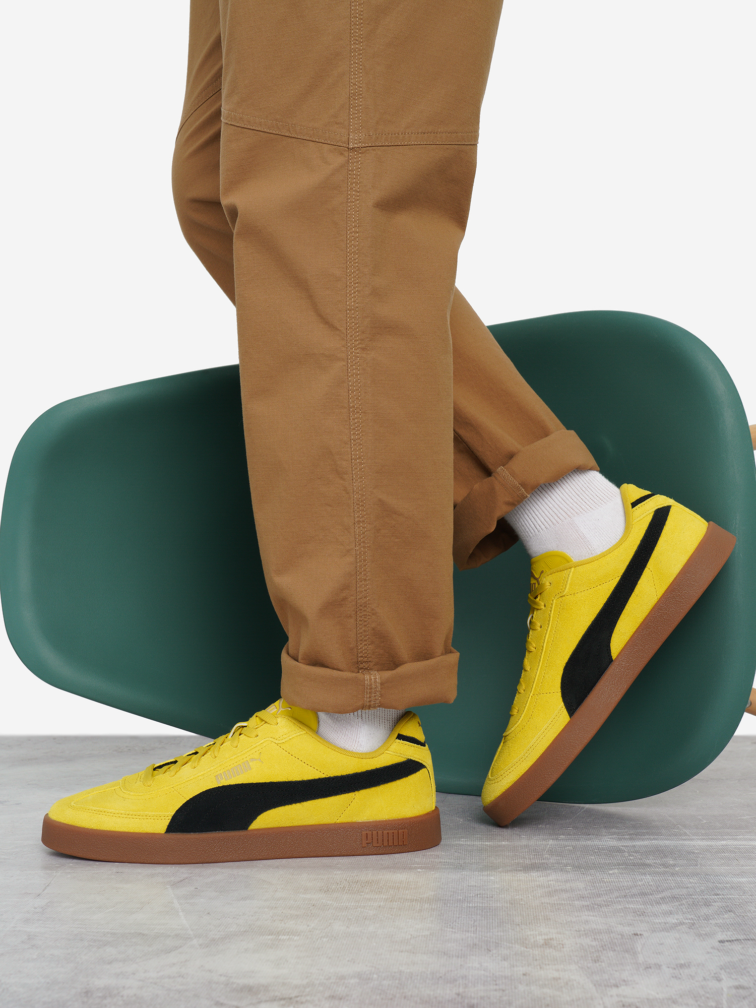 Кеды Puma Club II Era Suede, желтый, арт. 400717