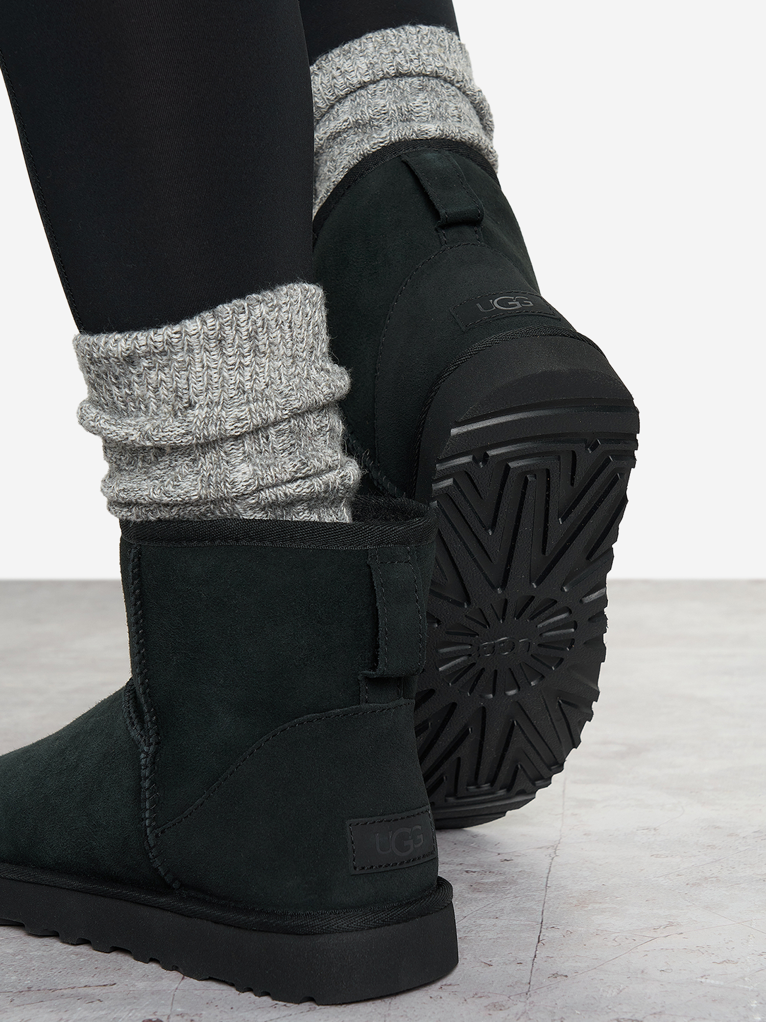 фото Угги женские ugg classic mini ii, черный
