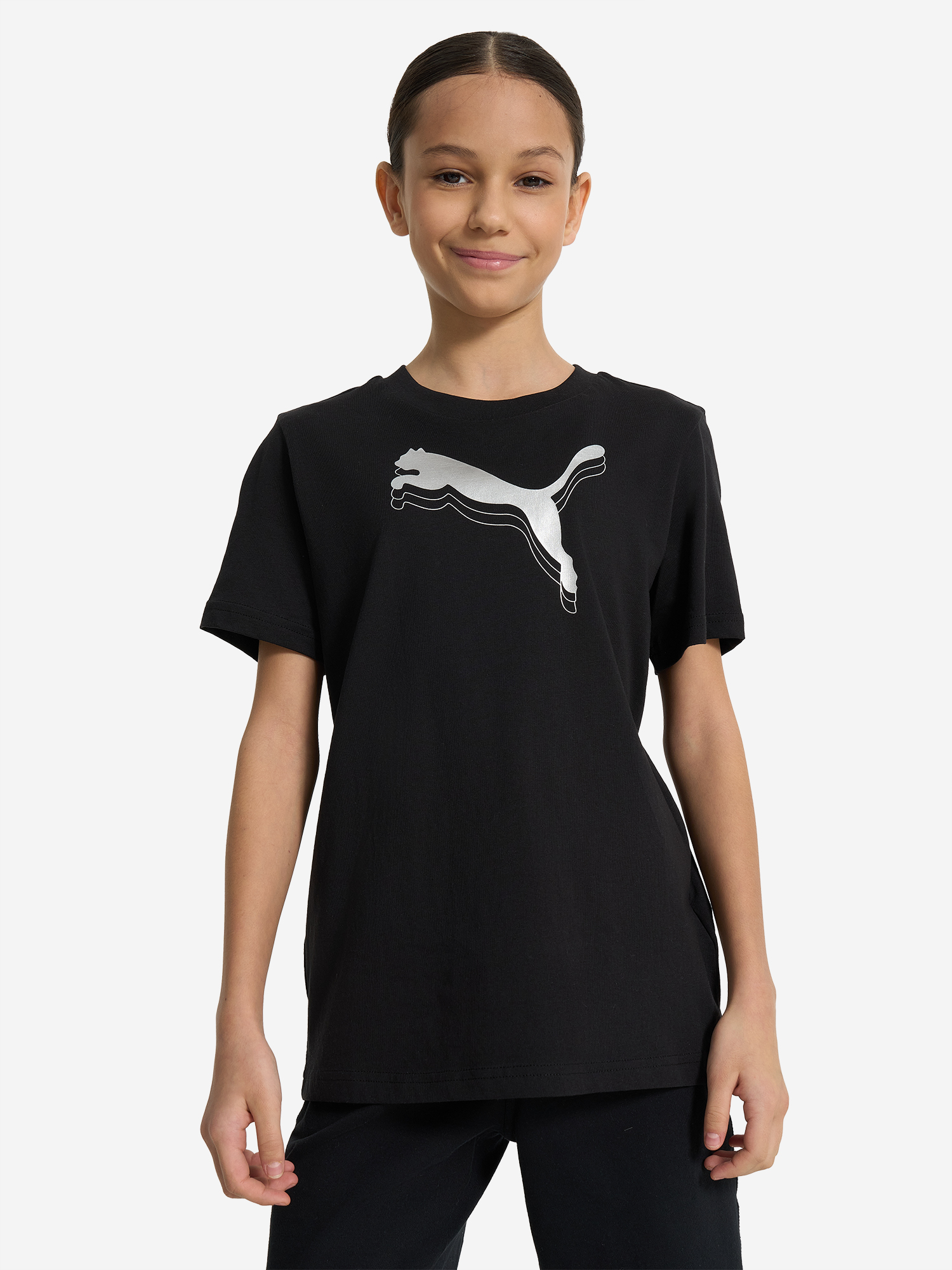 Футболка для девочек PUMA Metallic, Черный 2