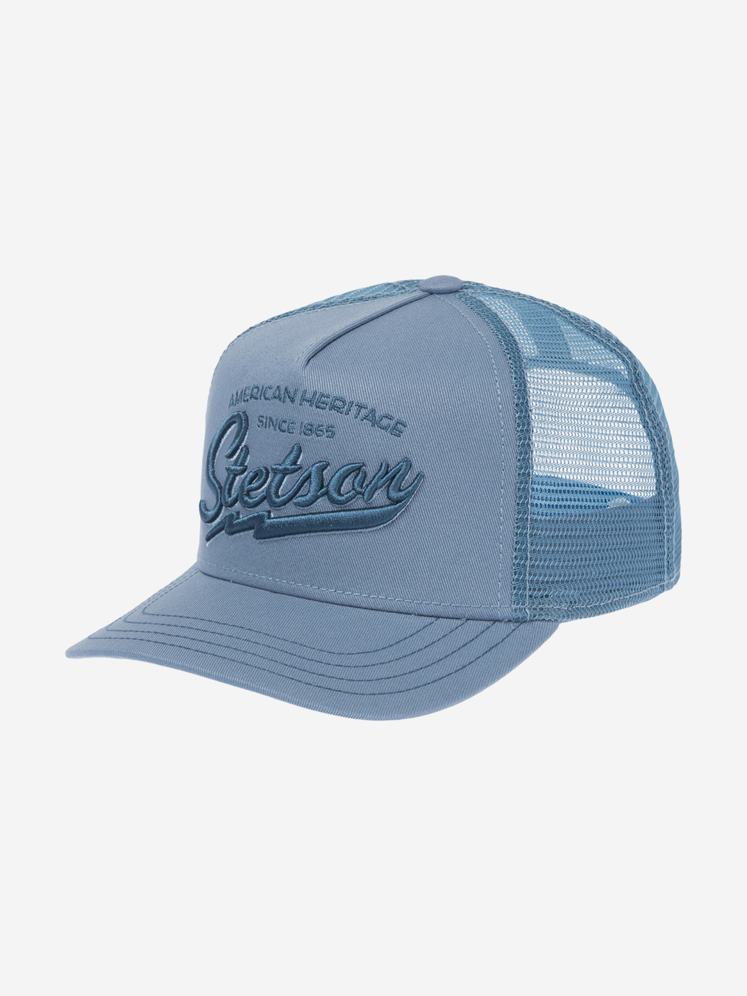 Изображение товара Бейсболка с сеточкой STETSON 7751171K TRUCKER CAP AMERICAN HERITAGE CLASSIC, Голубой / серый