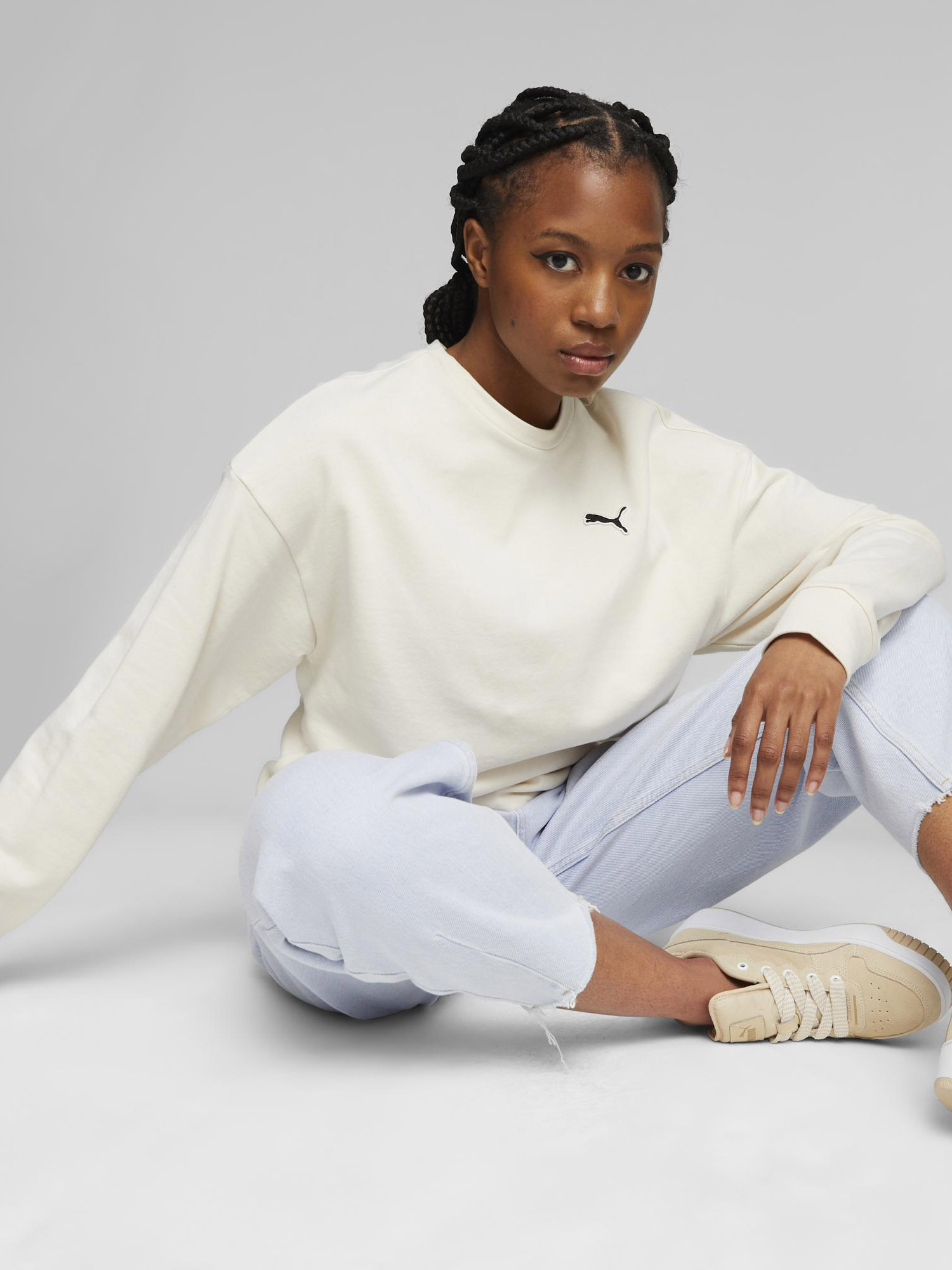 Свитшот женский PUMA Better Essentials Crew, Бежевый 675987P0P-99, размер 46-48 - фото 3