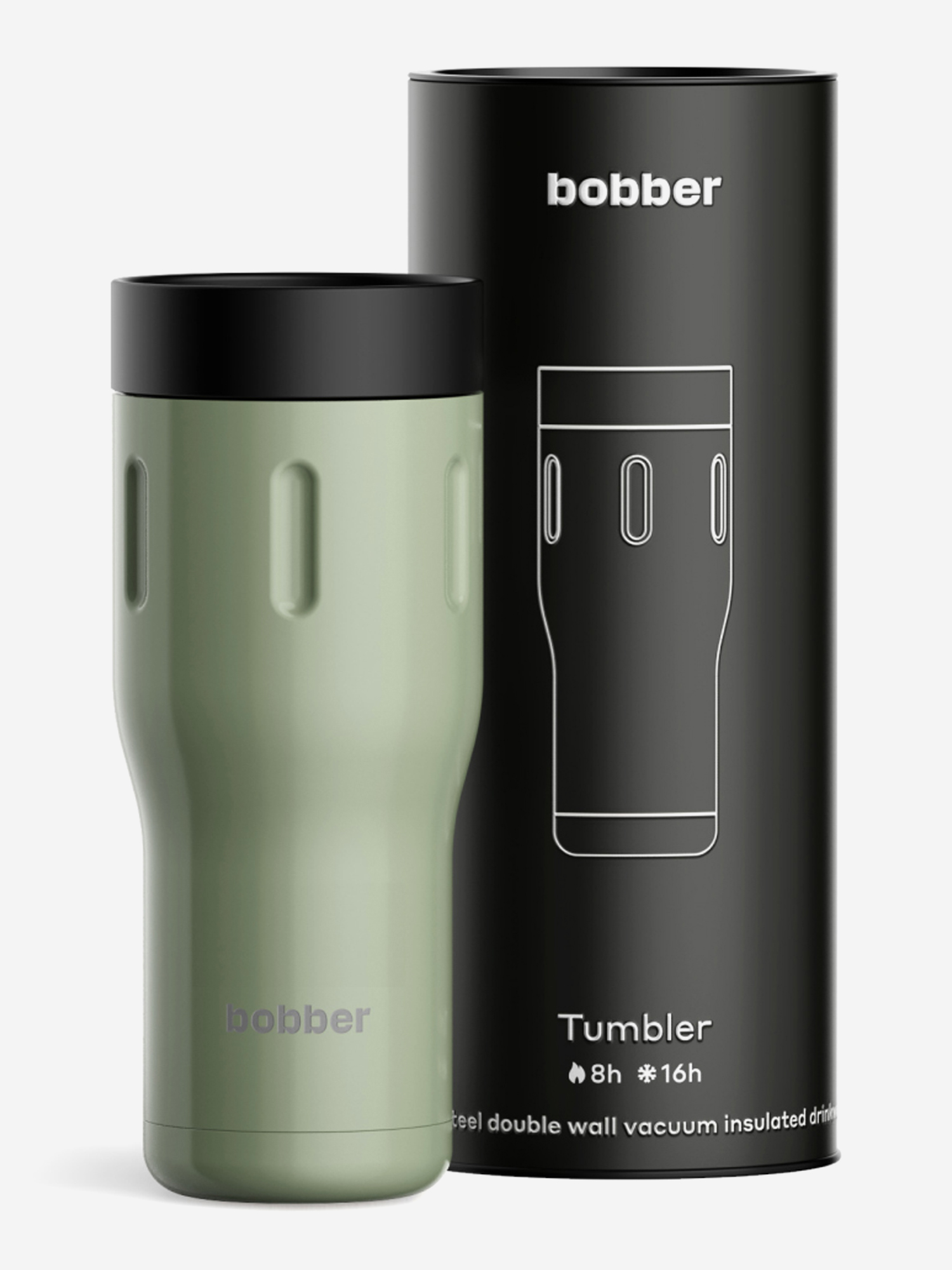 

Термокружка вакуумная BOBBER Tumbler 500 мл, крышка 360, тепло до 8 часов, фисташковый, Зеленый